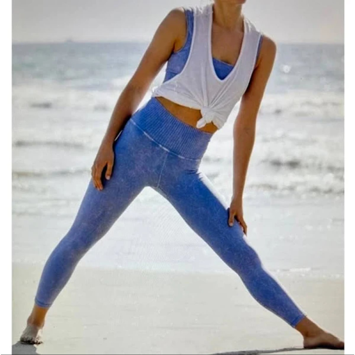 Free People NWOT Sculpt Training Yoga Leggings Blue Size XS/S
