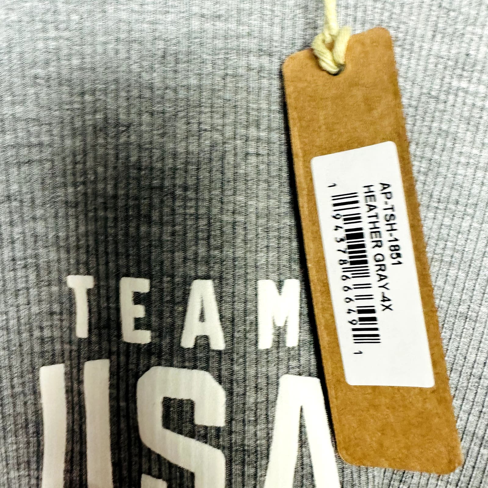 Skims NWT Heather Gray Team USA Cropped Short Sleeve T-Shirt Size 4X