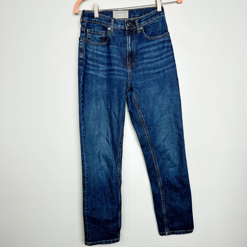 Everlane NWOT The 90s Cheeky High Waist Straight Ankle Jean Vintage Mid Blue 24