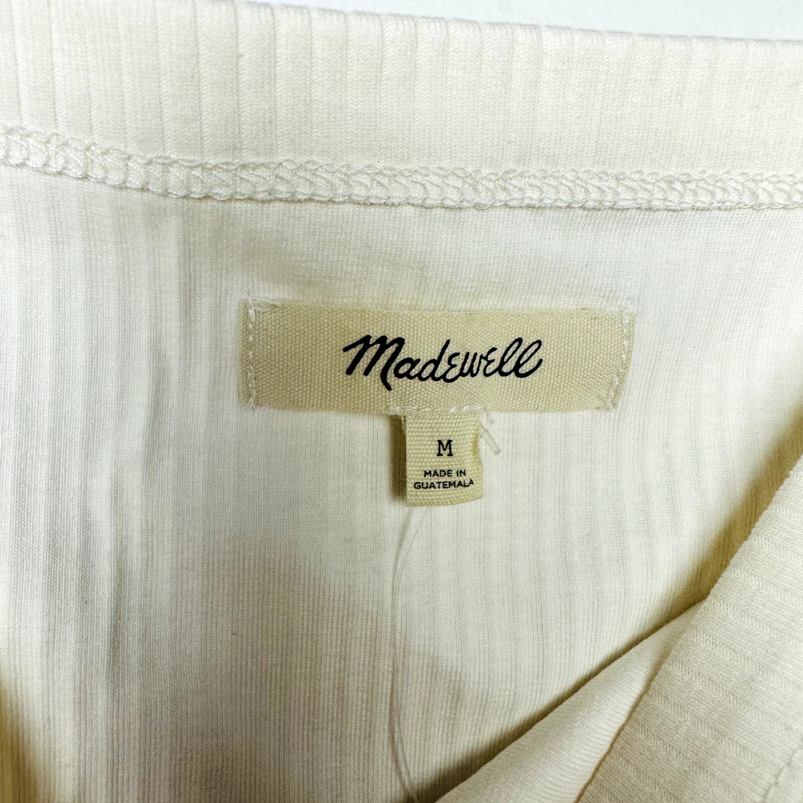Madewell NWT White The Tailored Crop Tank in Sleekhold Size Medium