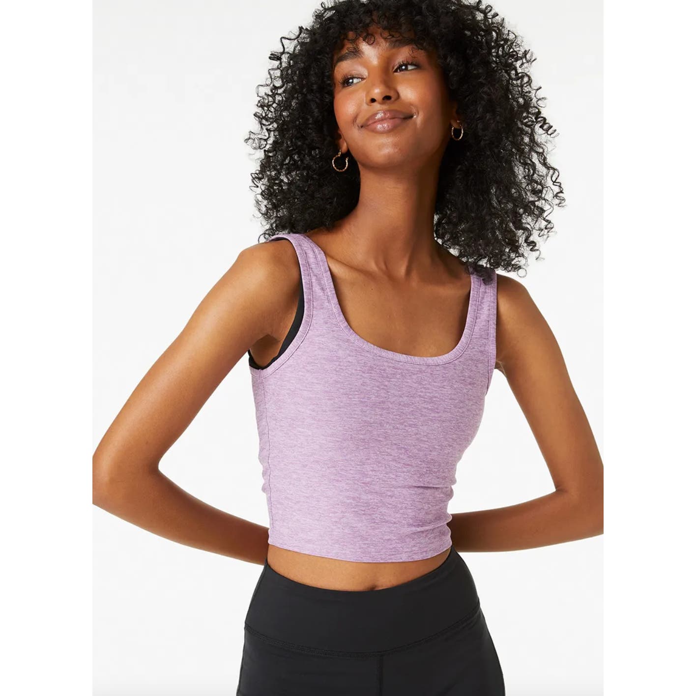 Outdoor Voices NWT All Day Crop Tank Top CloudKnit Purple Size XXXL