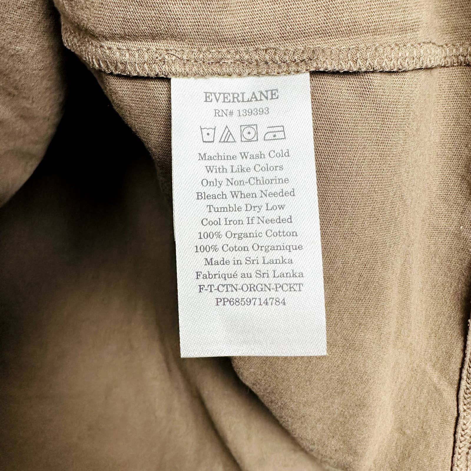 Everlane NWT Organic Cotton Box Cut Pocket Crew Neck Casual Tee Shirt Clay Sz XL