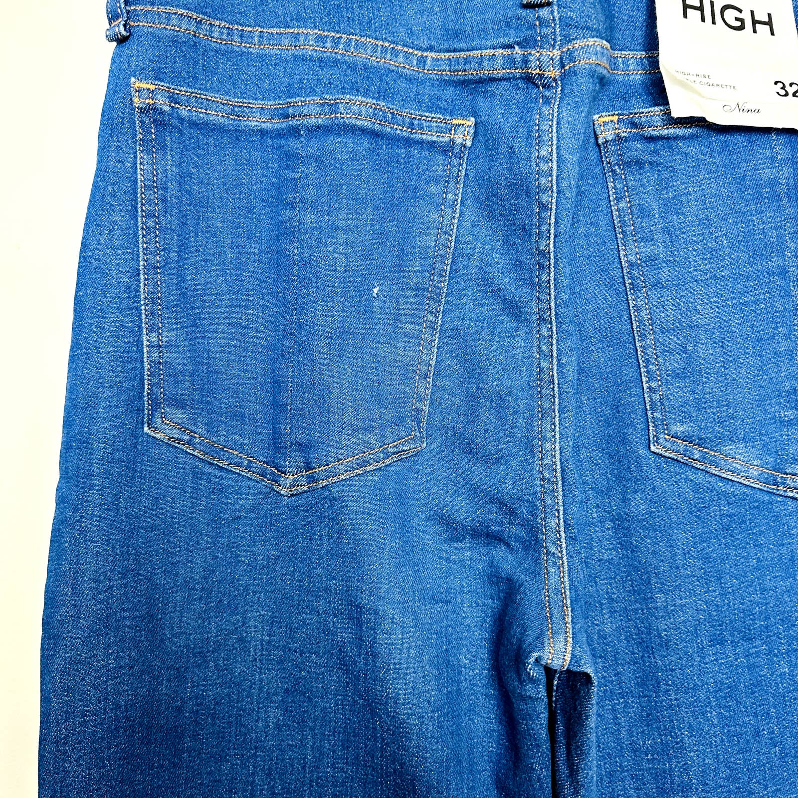 rag & bone NWT Nina High Rise Ankle Slim Cigarette Denim Jeans Indigo Size 32