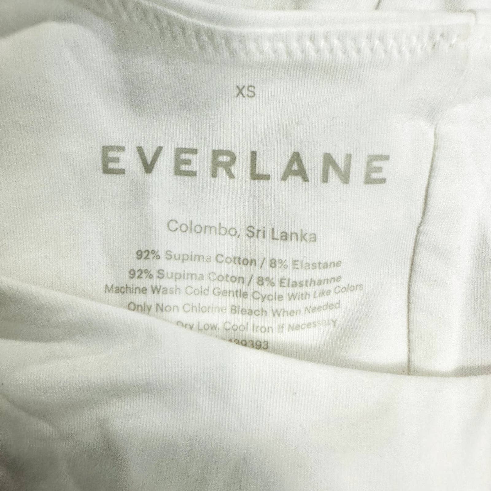 Everlane NWT The Short Sleeve Crew Neck Supima Cotton Bodysuit White Size XS