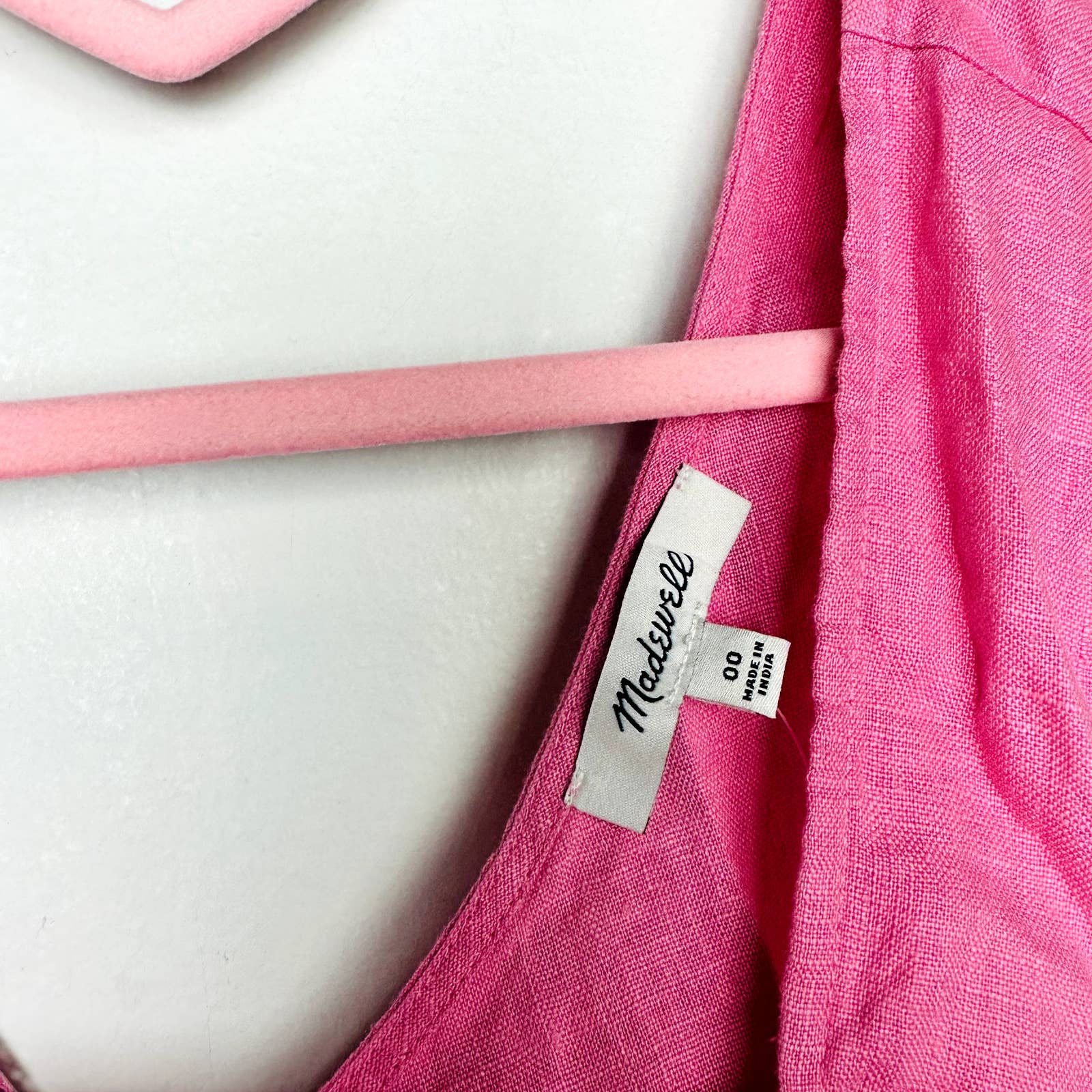 Madewell NWT Pink Cross Back Sleeveless Linen Top Size 00