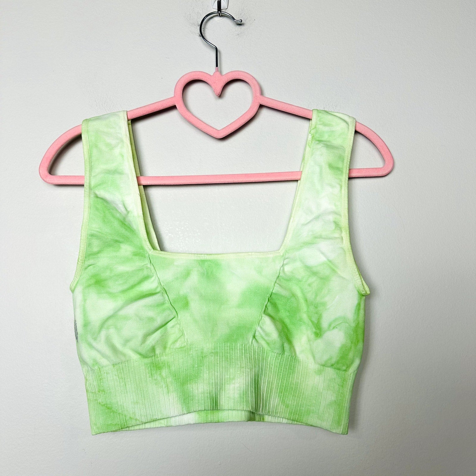 Free People NWOT Electric Pistachio Good Karma Sports Bra Size M/L