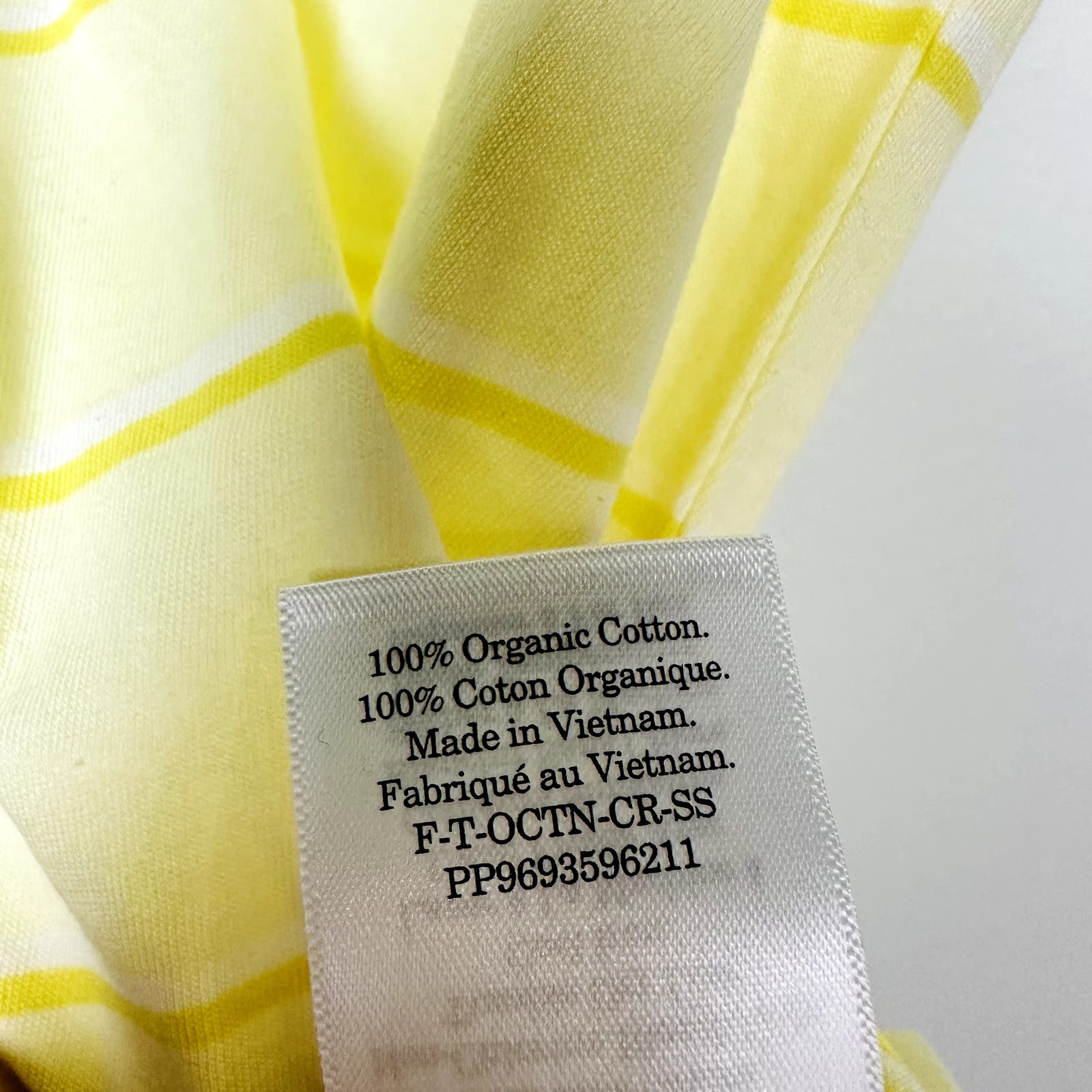 Everlane NWT Organic Cotton Stripe Crewneck Tee Yellow Size XLarge