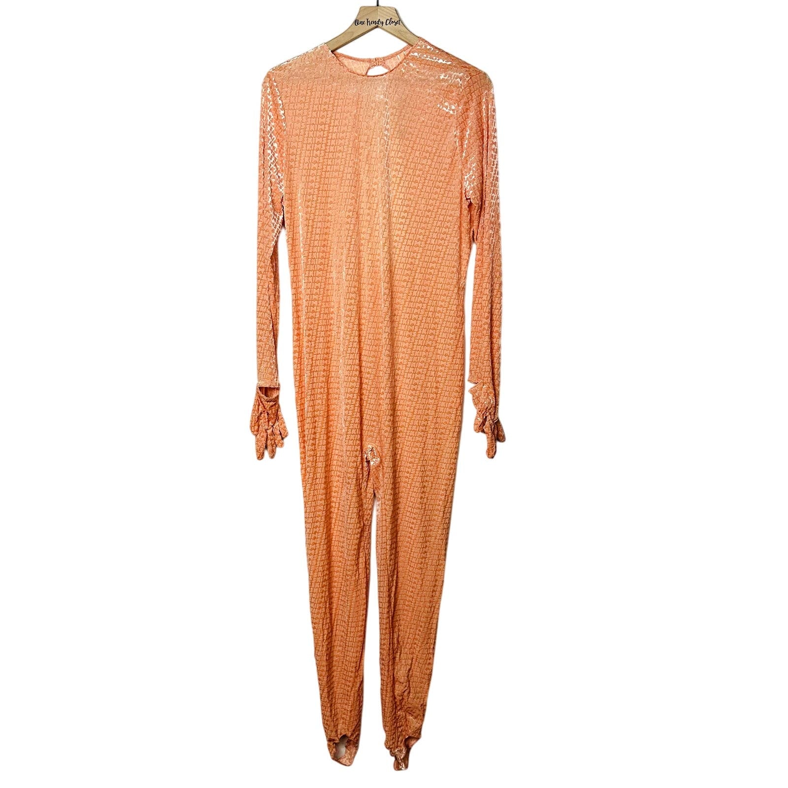 SKIMS NWT Peach Velvet Stirrup Catsuit Logo One-piece Jumpsuit Plus Size 4X