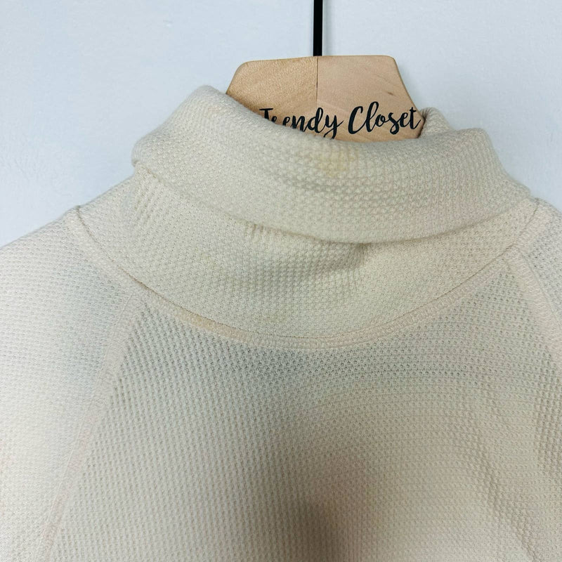 Everlane NWT The Organic Cotton Turtleneck Waffle Tee Shirt Canvas Size Small