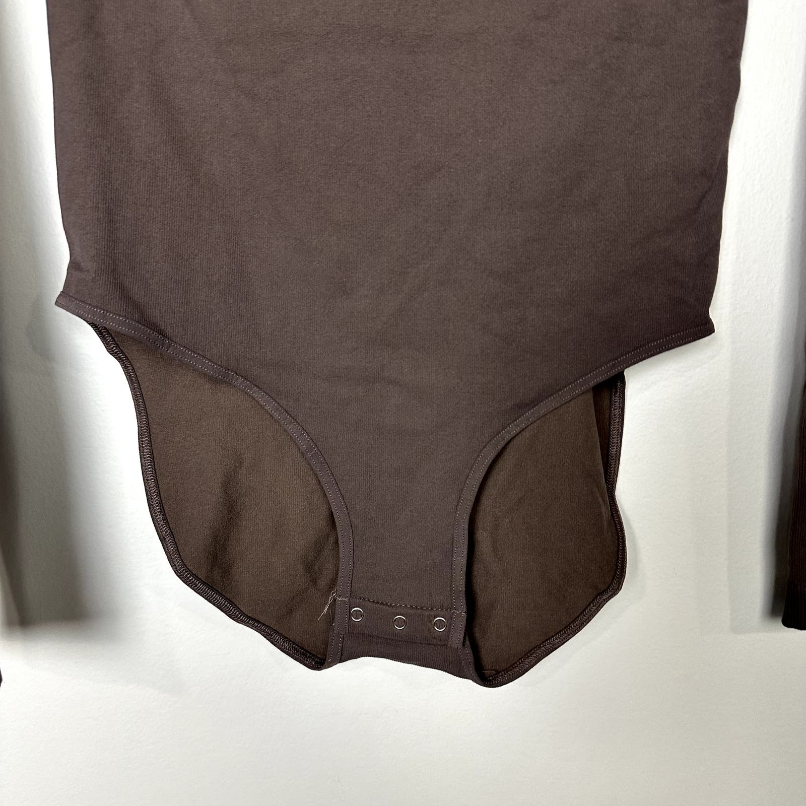 Free People NWOT Brown Seamless Long Sleeve low back bodysuit Size M/L