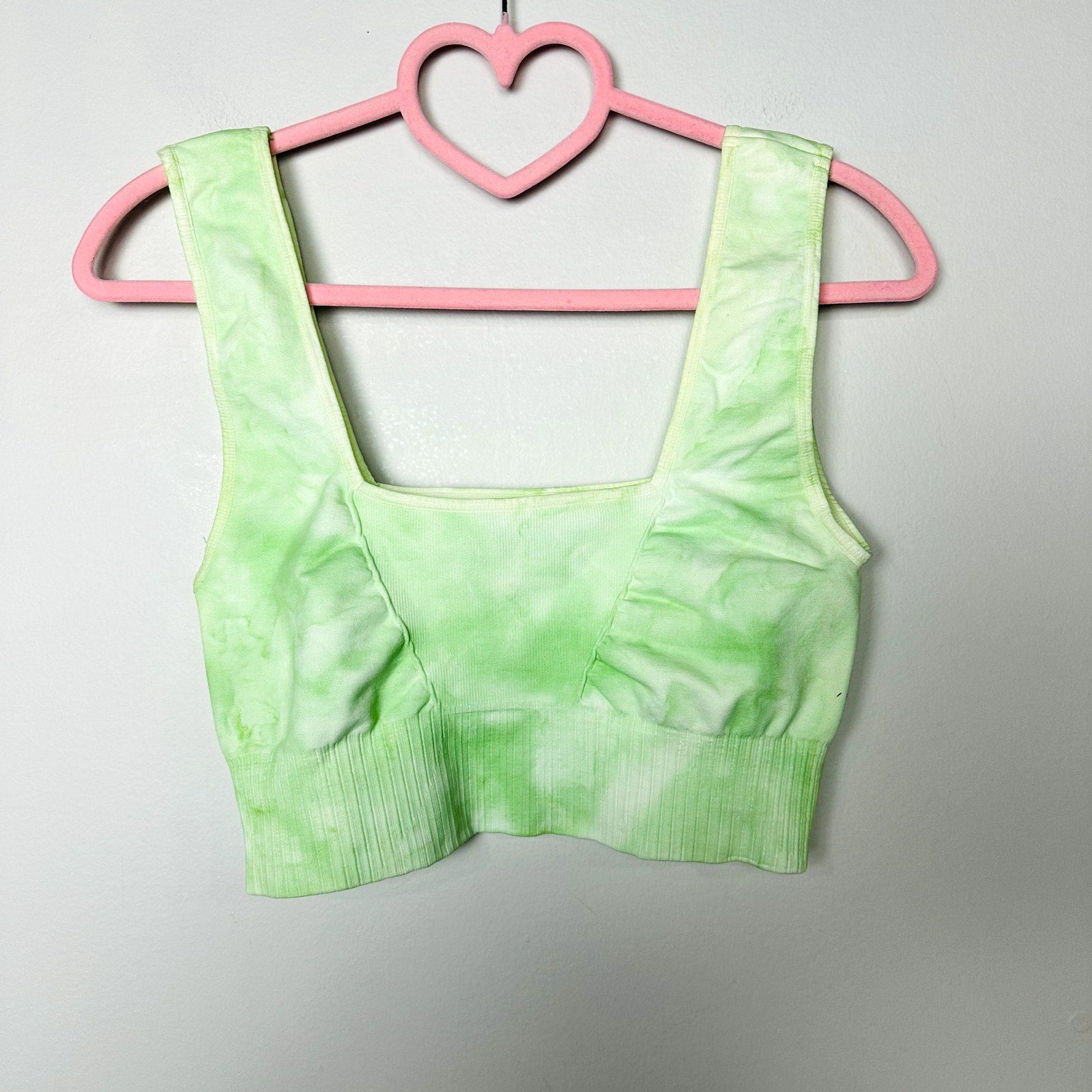 Free People NWOT Electric Pistachio Good Karma Sports Bra Size M/L