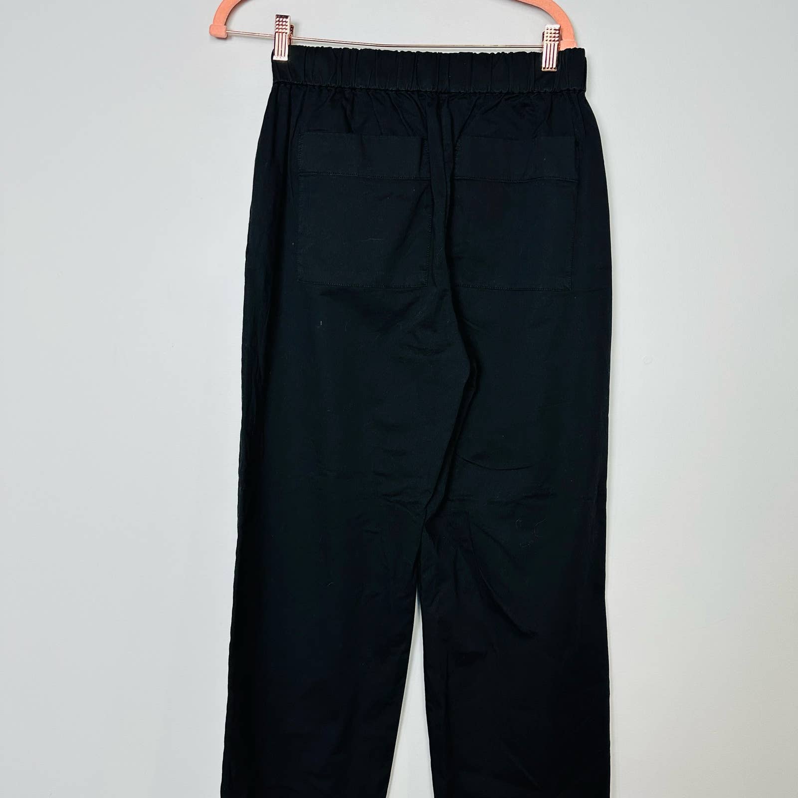 Everlane NWT Straight Leg Lightweight High Waist The Easy Pull On Pants Black 10