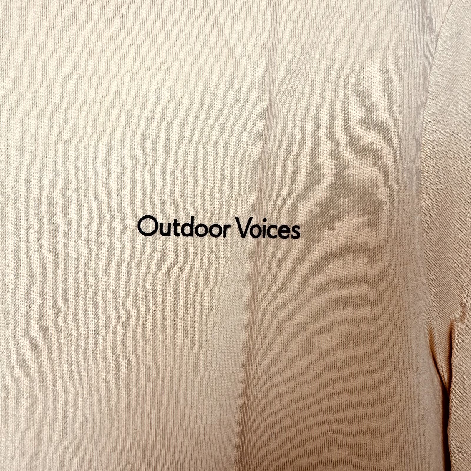 Outdoor Voices NWT Teammate Unisex Tee Champagne Size XS