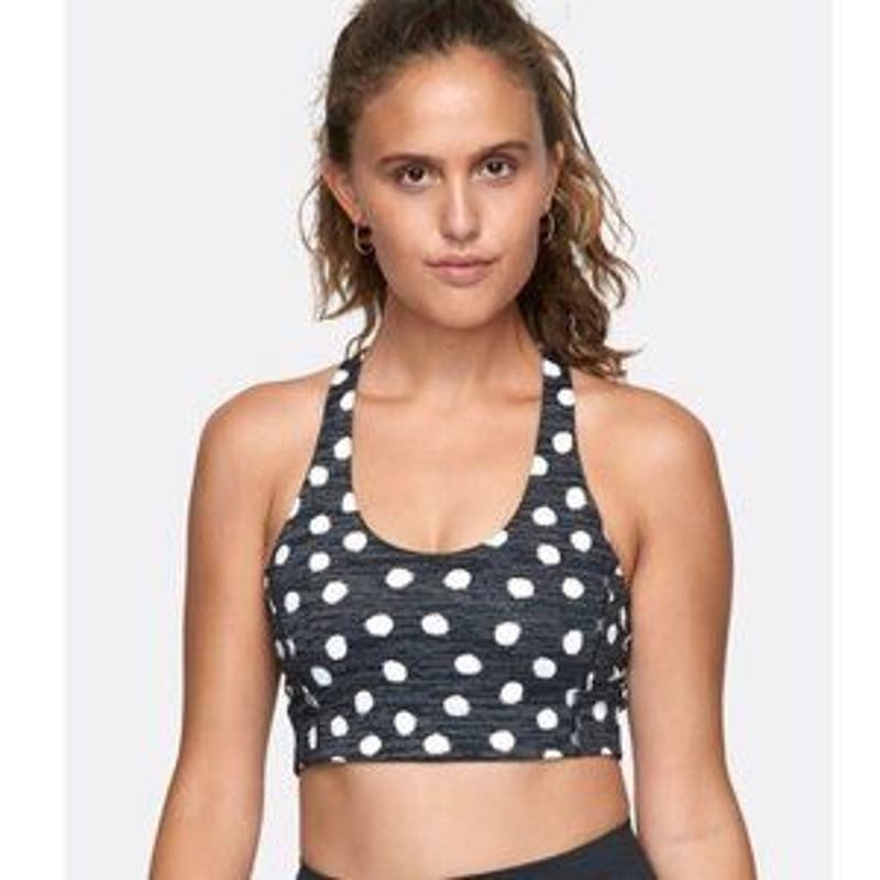 Outdoor Voices NWT Doing Things Bra Black Polka Dot Size XXXL