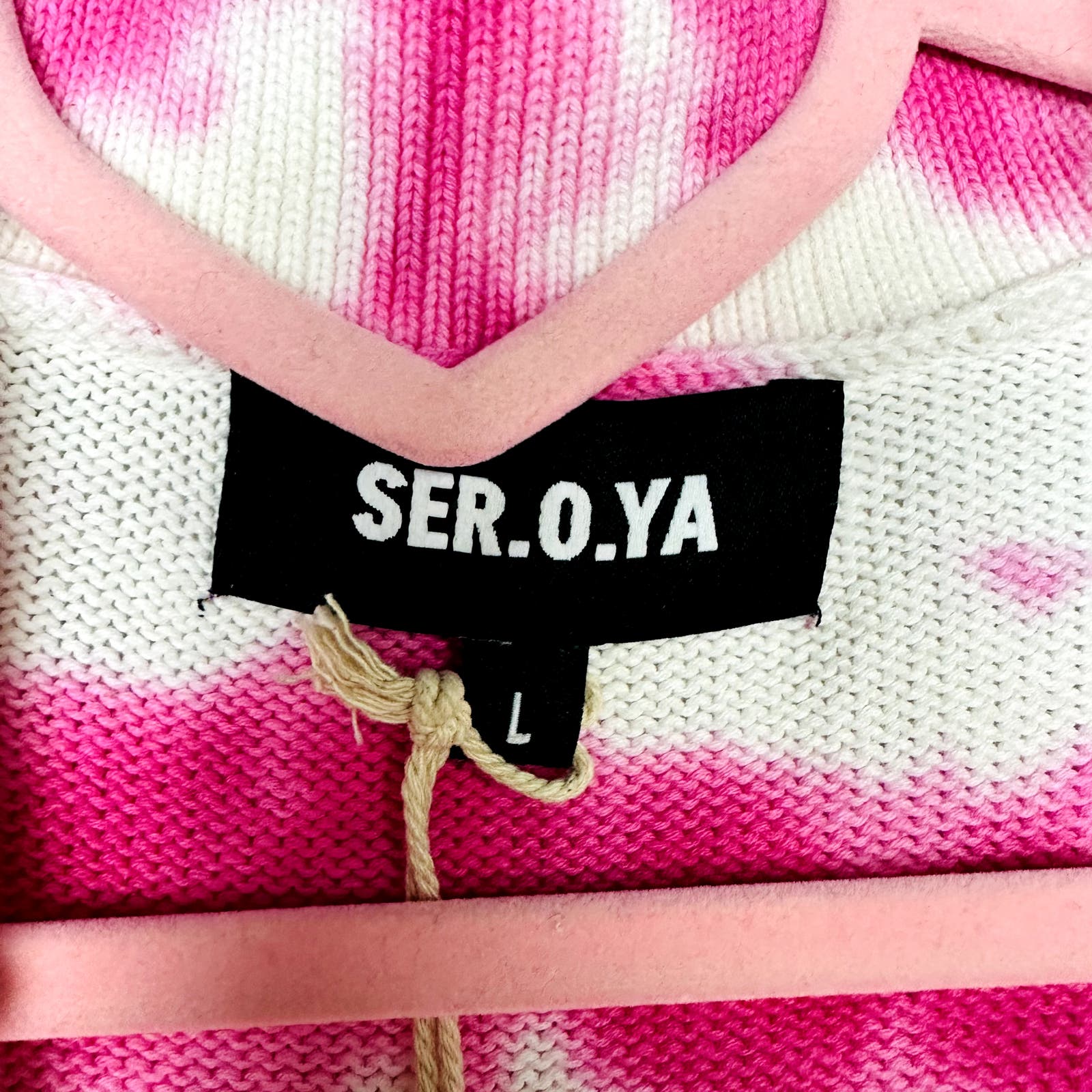 Ser.O.Ya Revolve NWT Pink Gloria Long Cardigan with Tie Belt Size Large