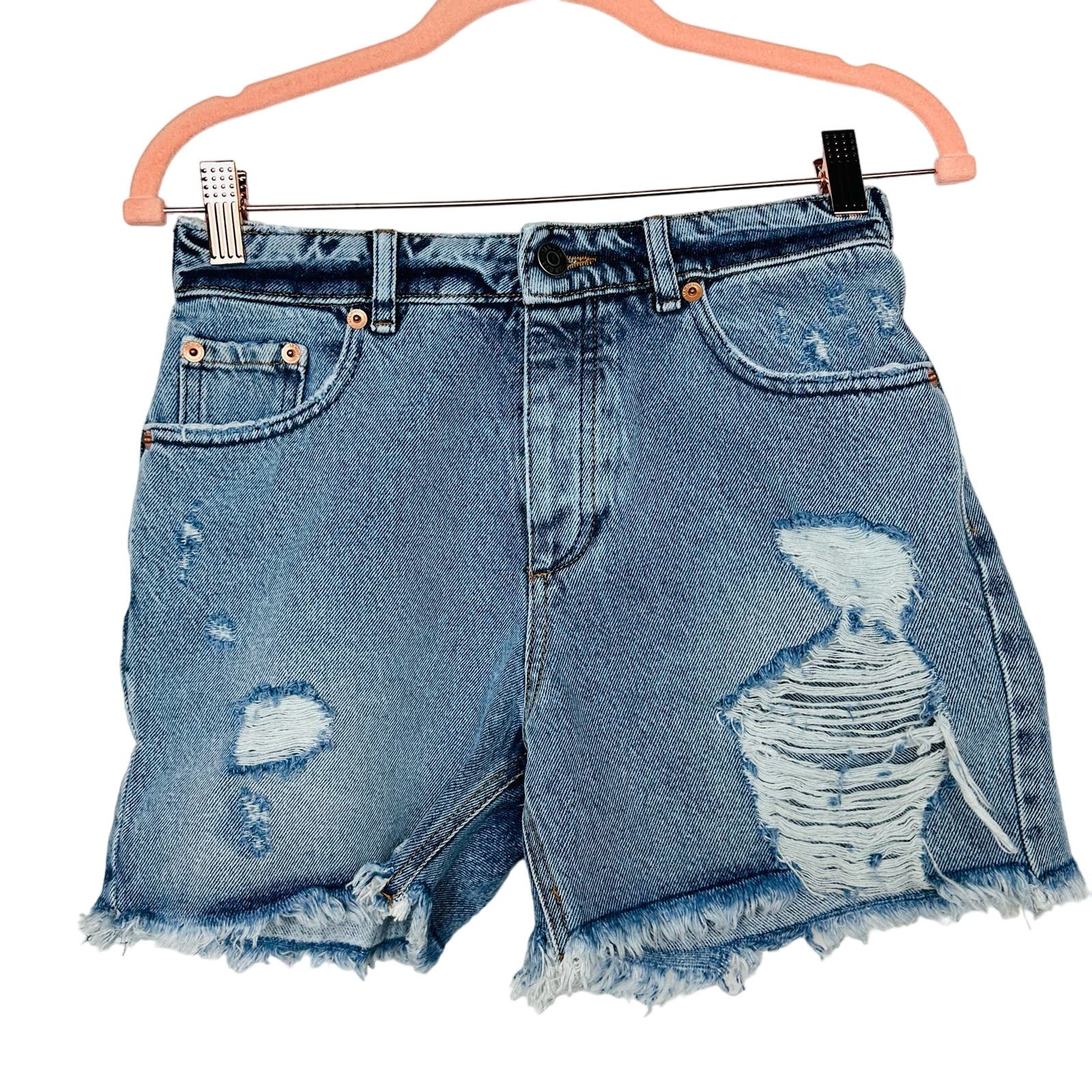 Ser.O.Ya NWT Revolve Sorrento Blue Mia Distressed Short Size 24