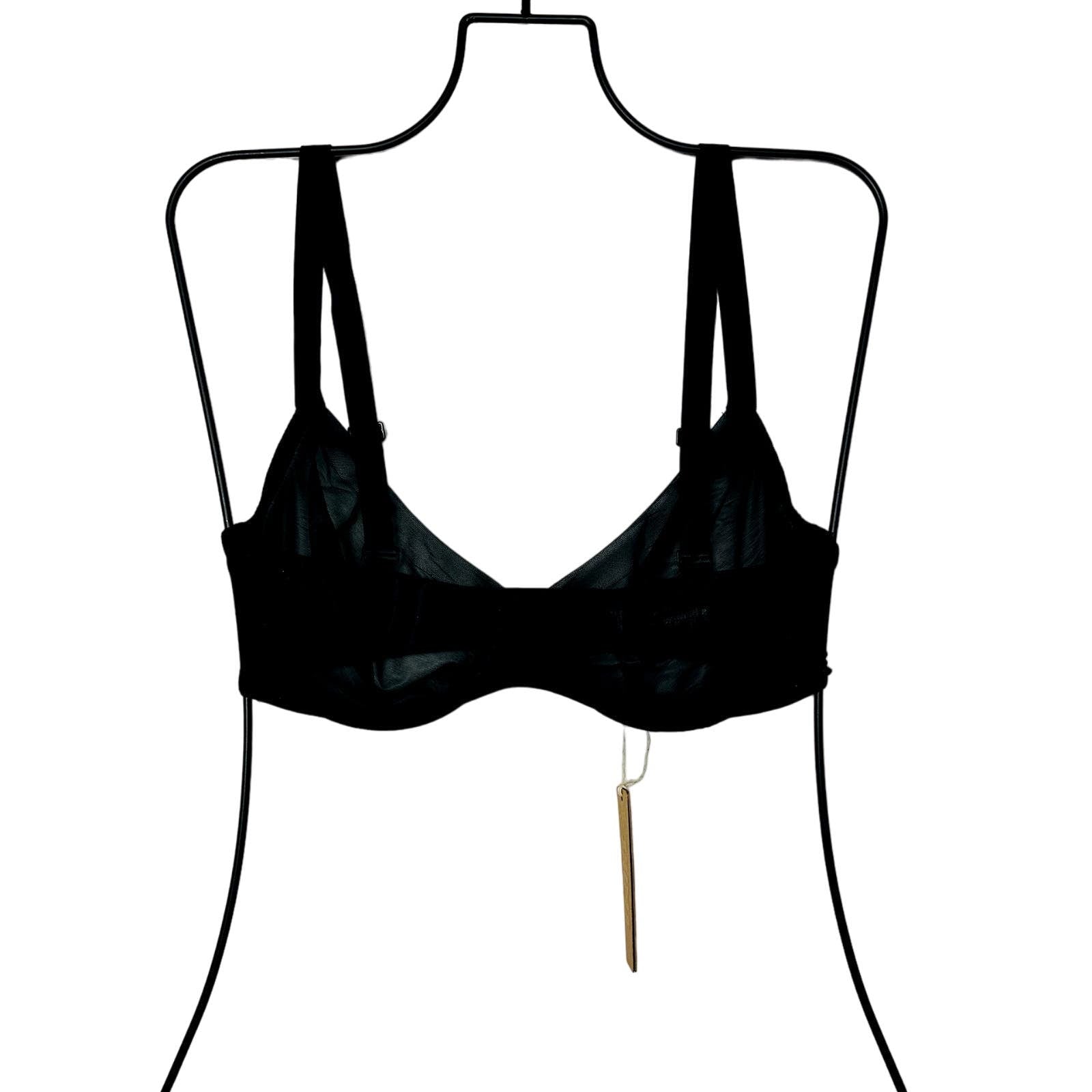 SKIMS NWT Onyx No Show Unlined Demi Bra Size 32DD