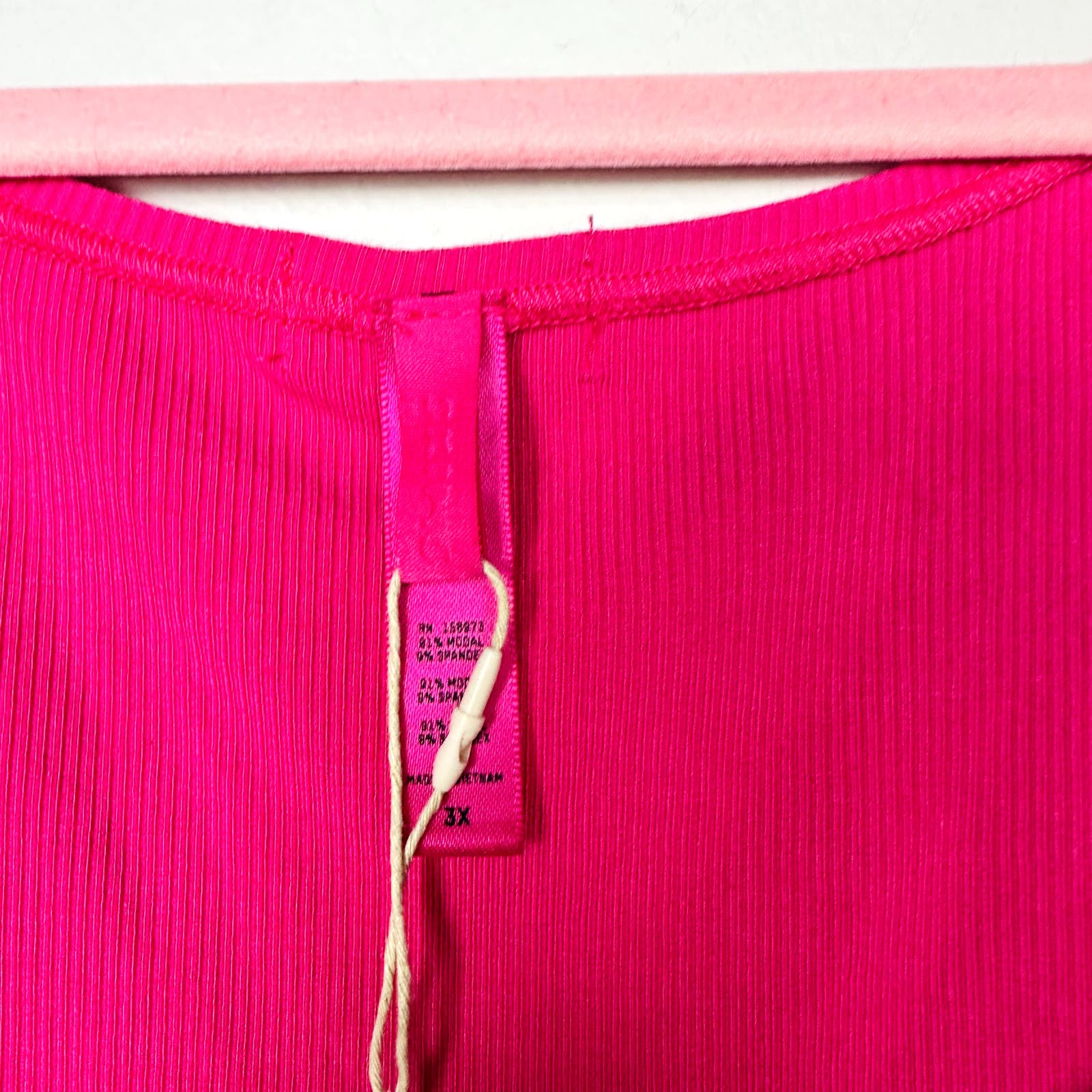 SKIMS NWT Hot Pink Soft Lounge Scoop Neck Tank Size 3X