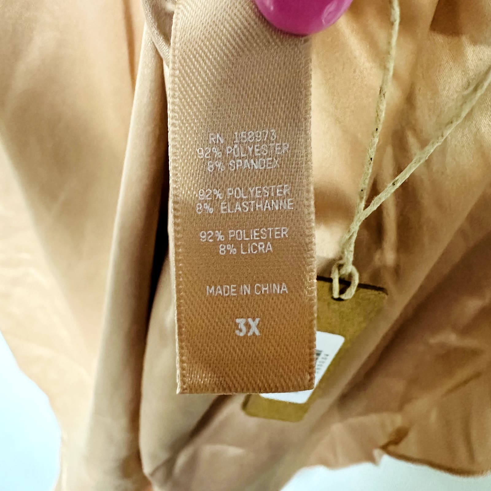 Skims NWT Pink Sand  Woven Shine Tie-Front Teddy Lingerie Size 3X