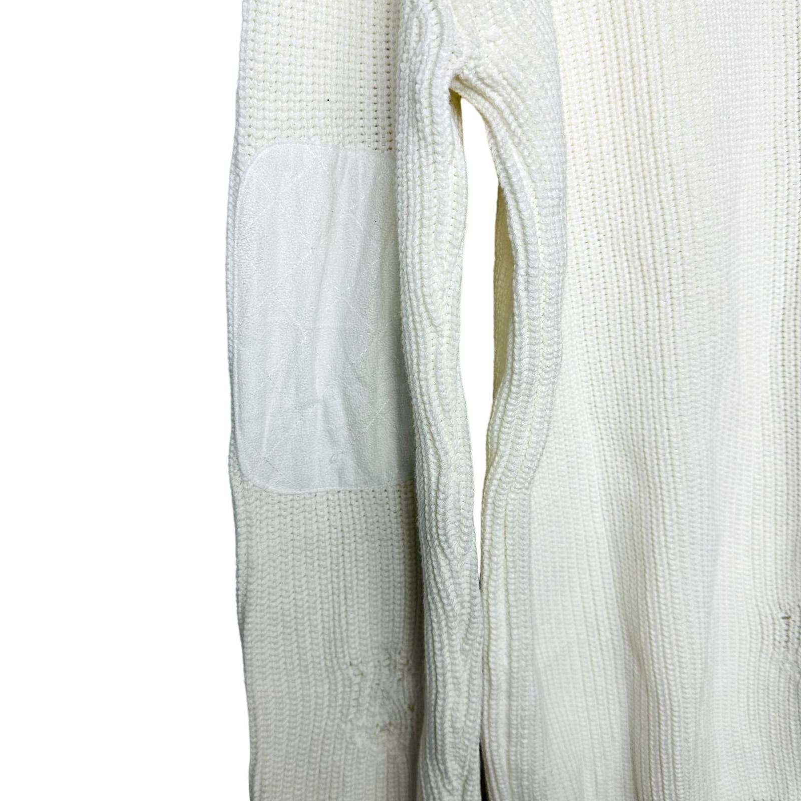 Ser.O.Ya Revolve NWT Devin Sweater White Distressed Cable Knit Pullover Size 2XS