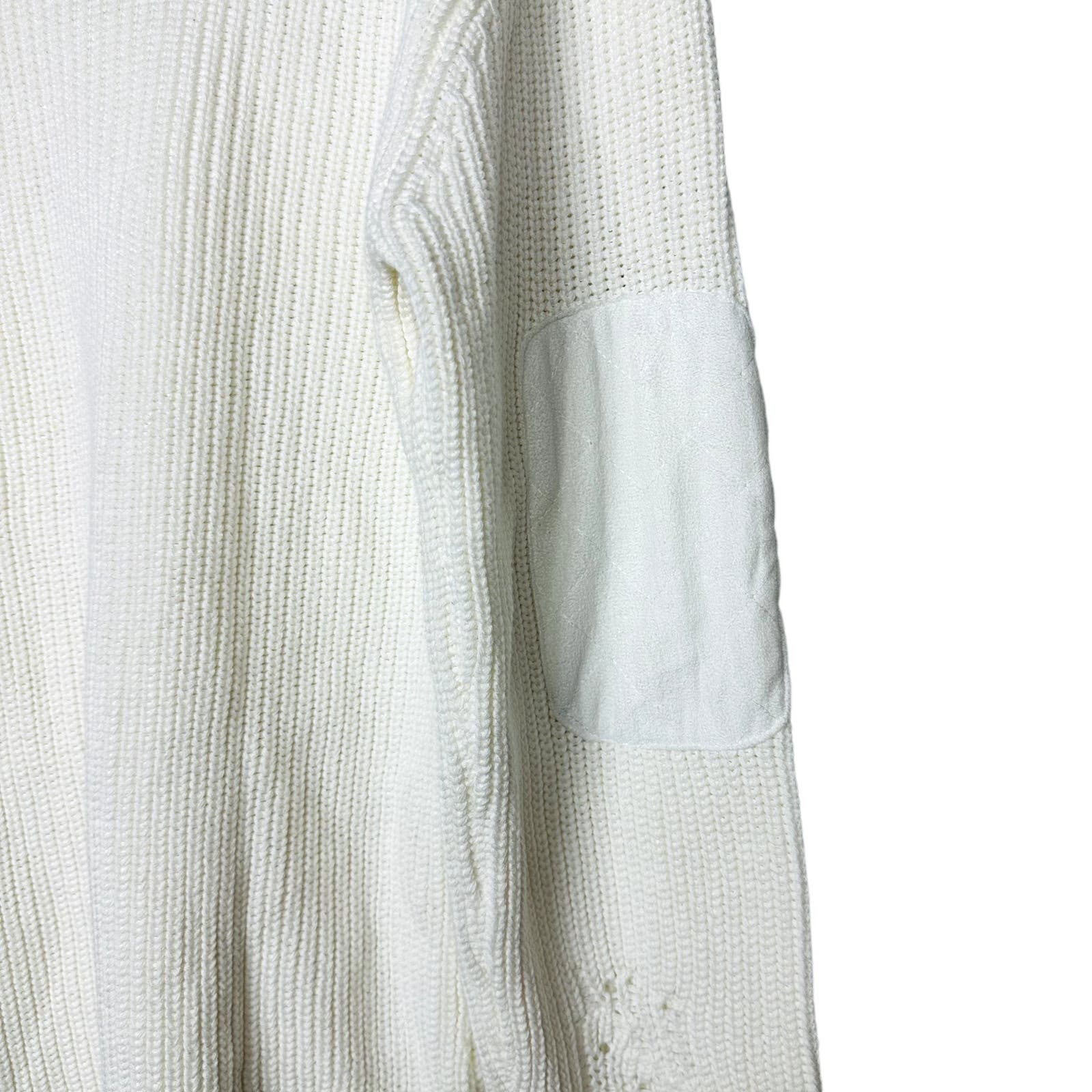 Ser.O.Ya Revolve NWT Devin Sweater White Distressed Cable Knit Pullover Size 2XS