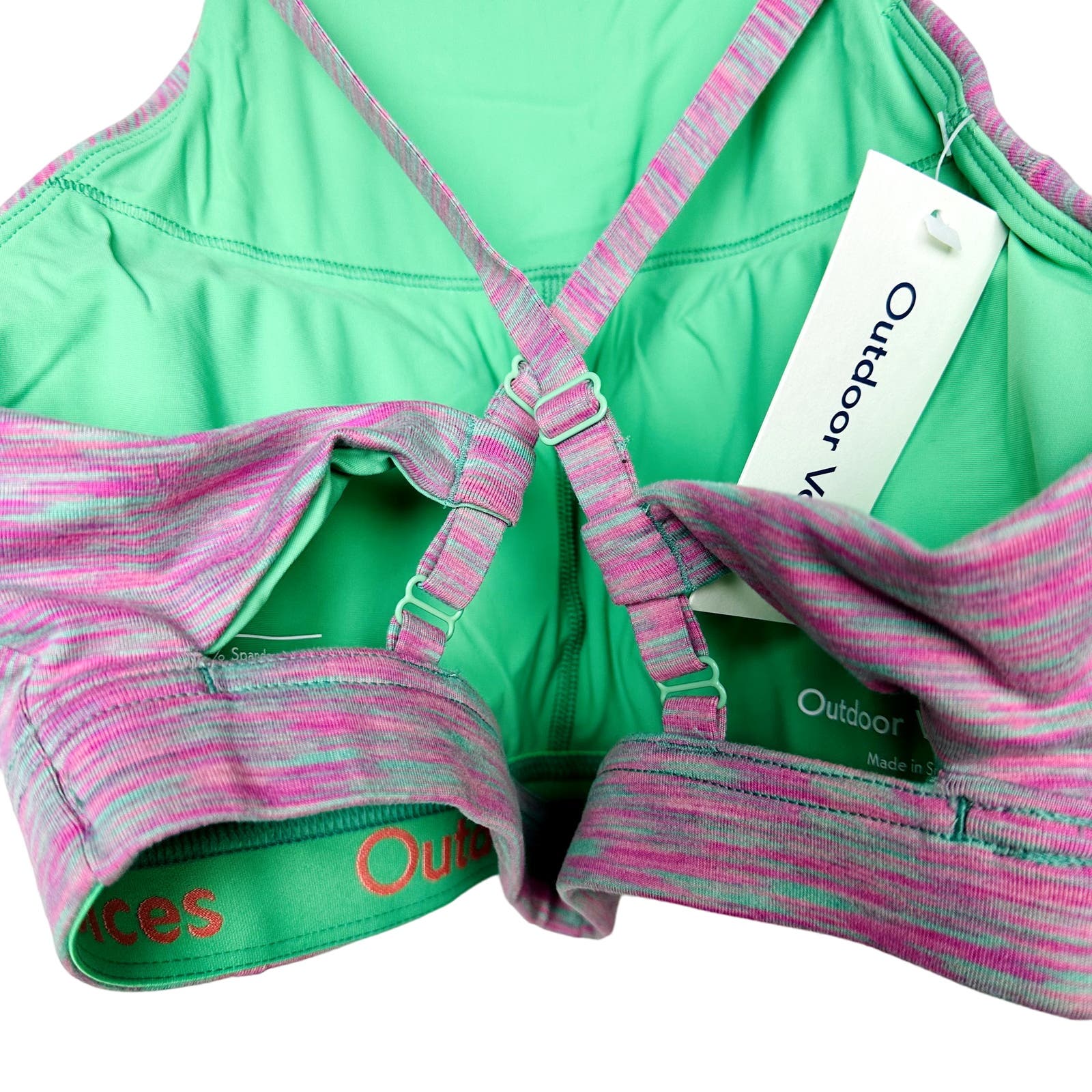 Outdoor Voices NWT Flow Strappy Bra Watermelon Sugar Size Medium