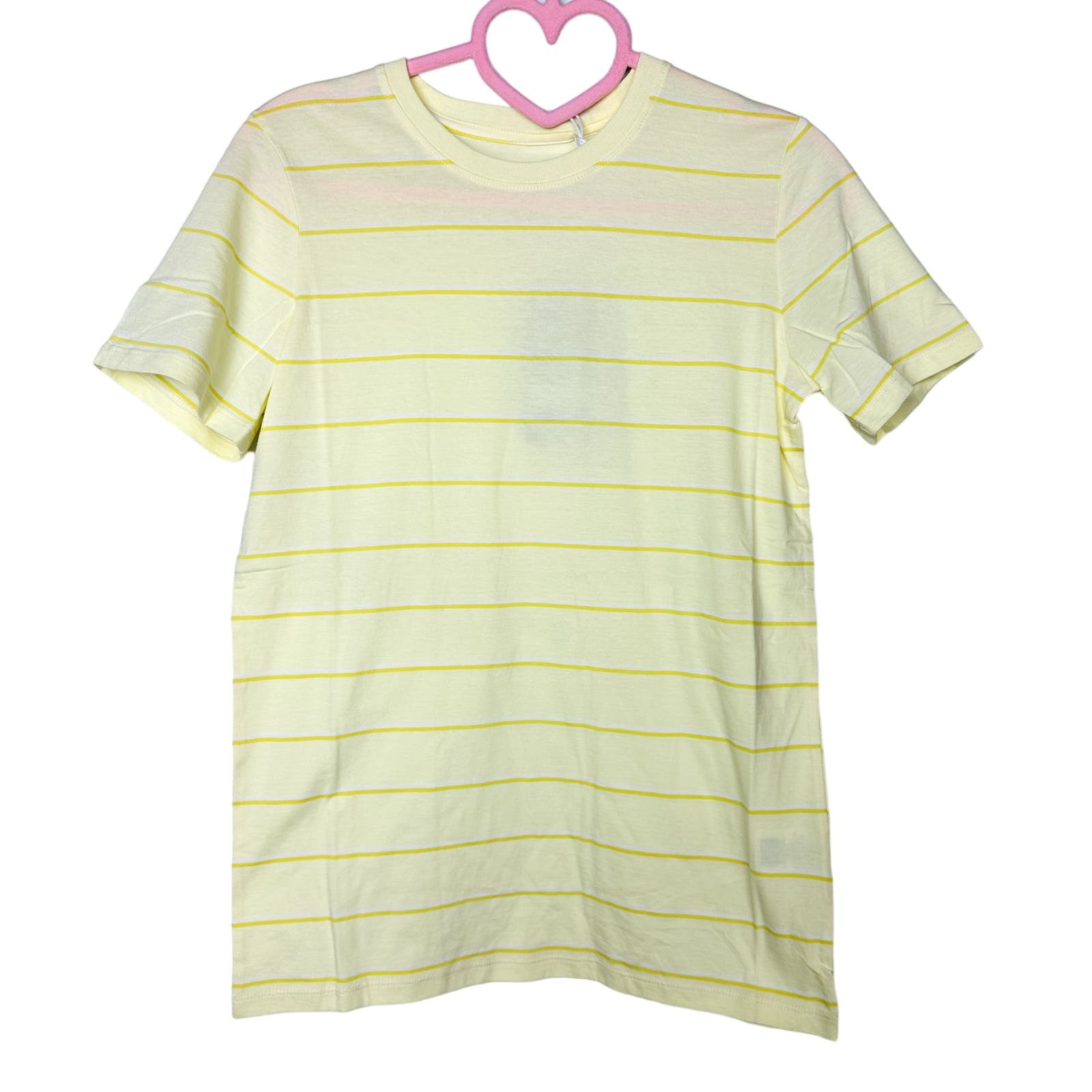 Everlane NWT Organic Cotton Stripe Crewneck Tee Yellow Size XLarge