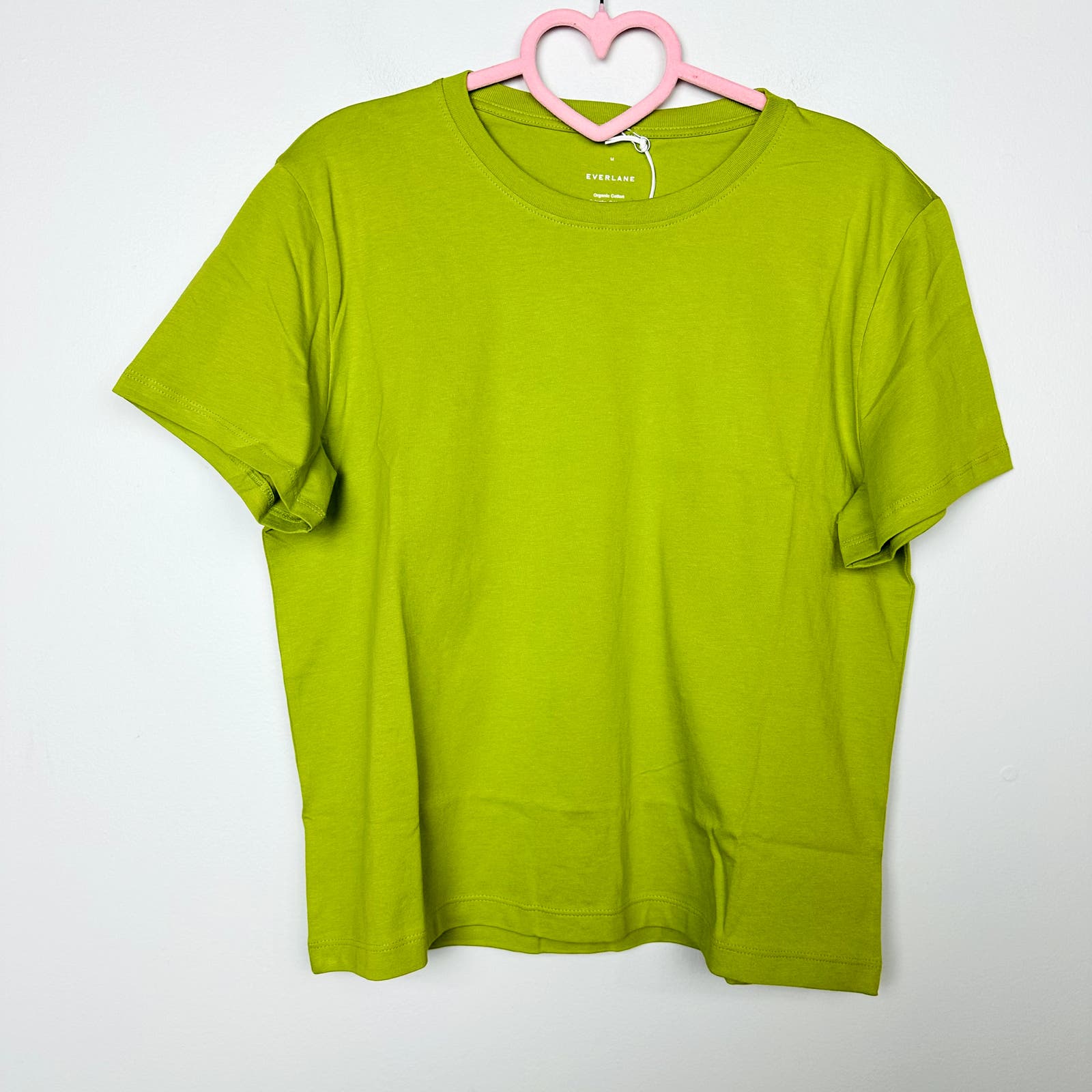 Everlane NWT Organic Cotton Boxy Short Sleeve Tee Green Size Small