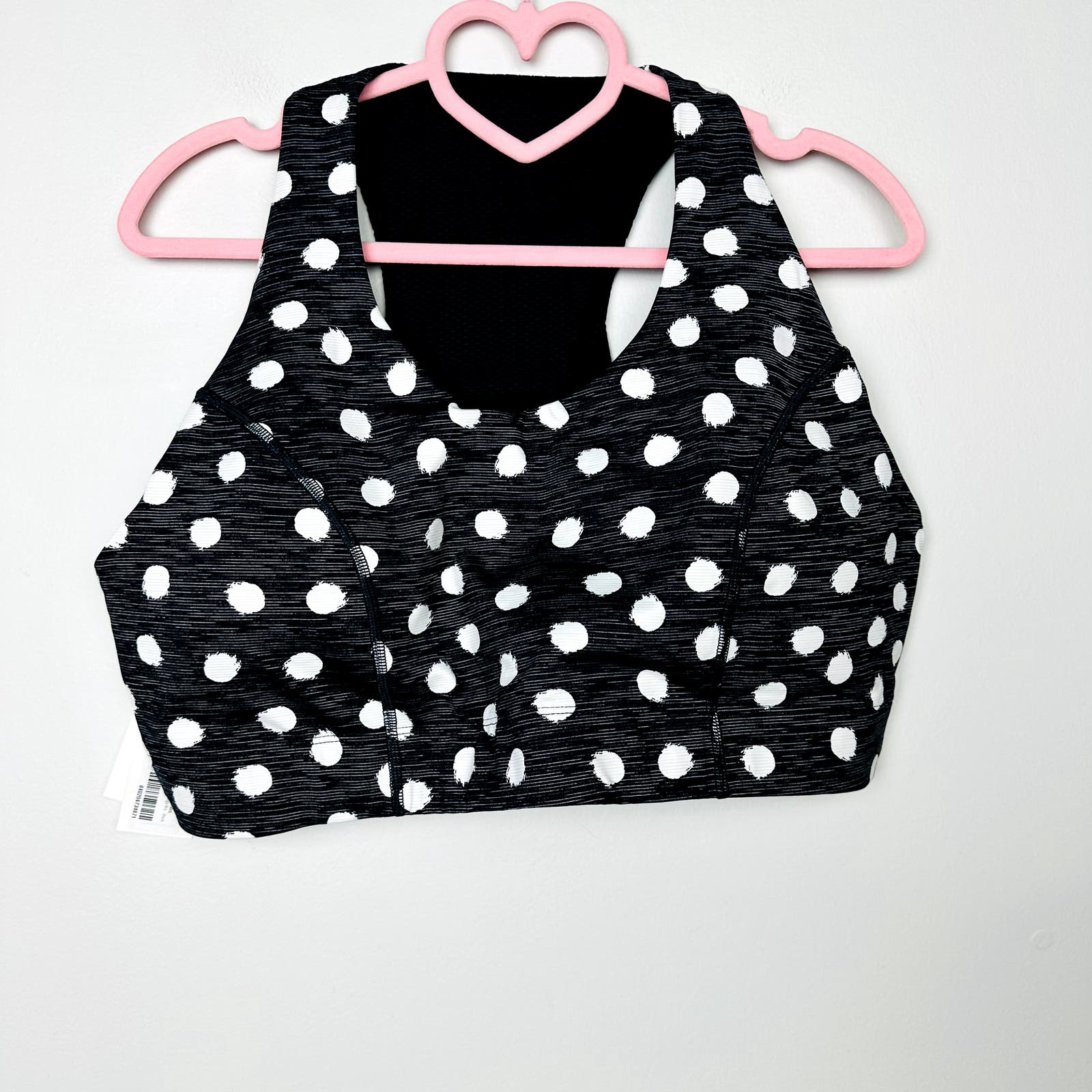 Outdoor Voices NWT Doing Things Bra Black Polka Dot Size XXXL