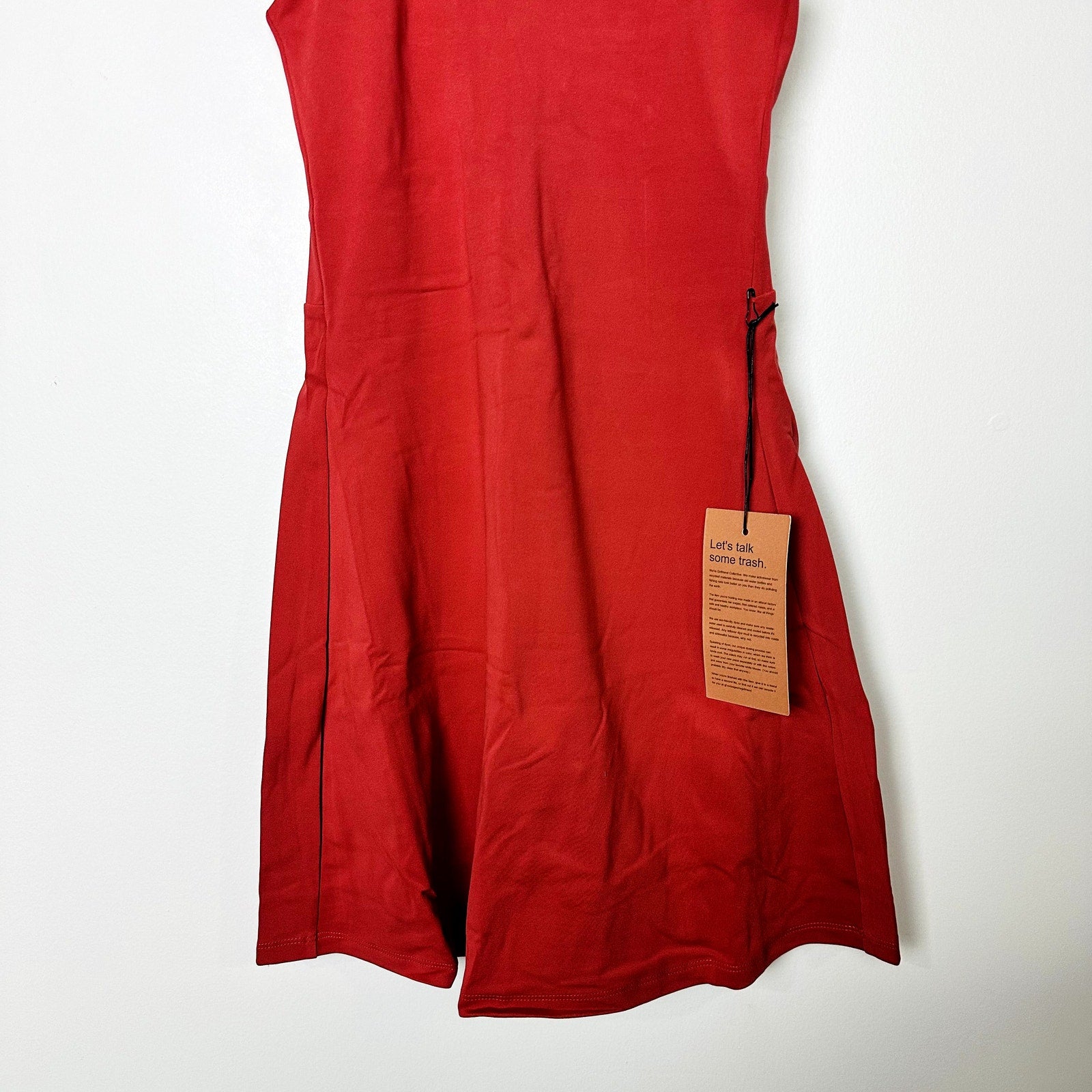 Girlfriend Collective NWT Lava Naomi Workout Dress Red Size Small