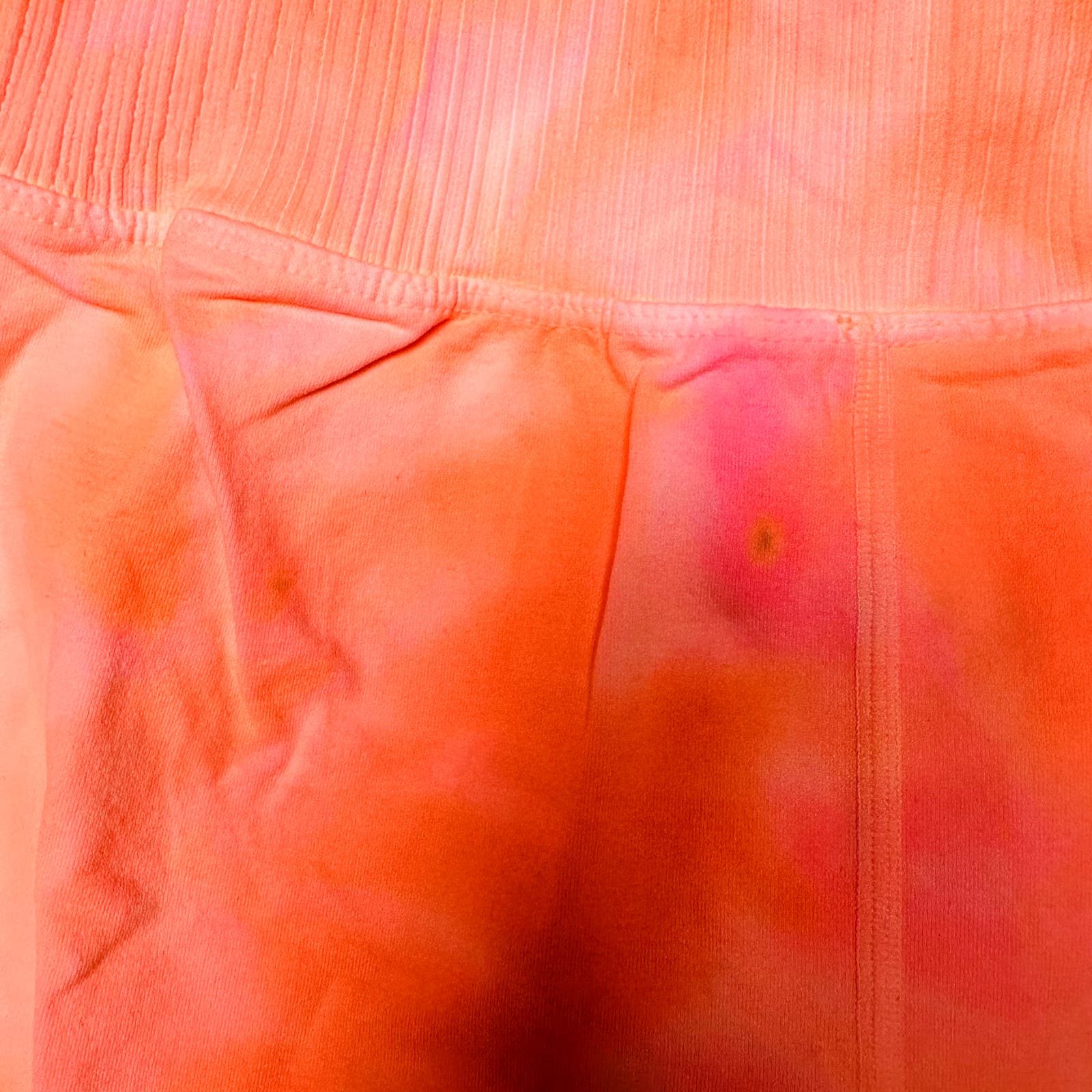 Free People Movement NWOT Orange Pink Tie Dye Good Karma Running Shorts