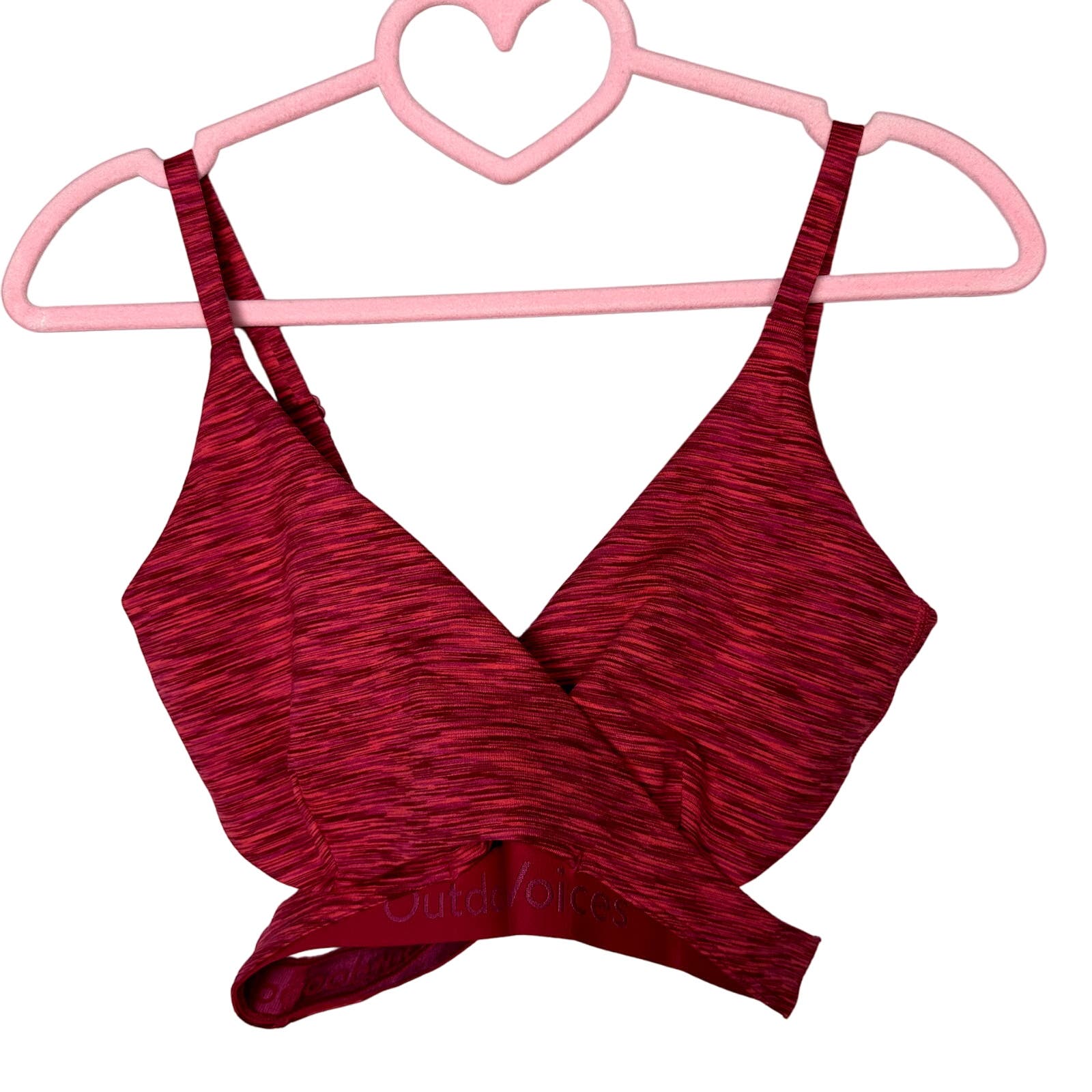 Outdoor Voices NWT Flow Low Coverage Bra Rose Garden Size Small
