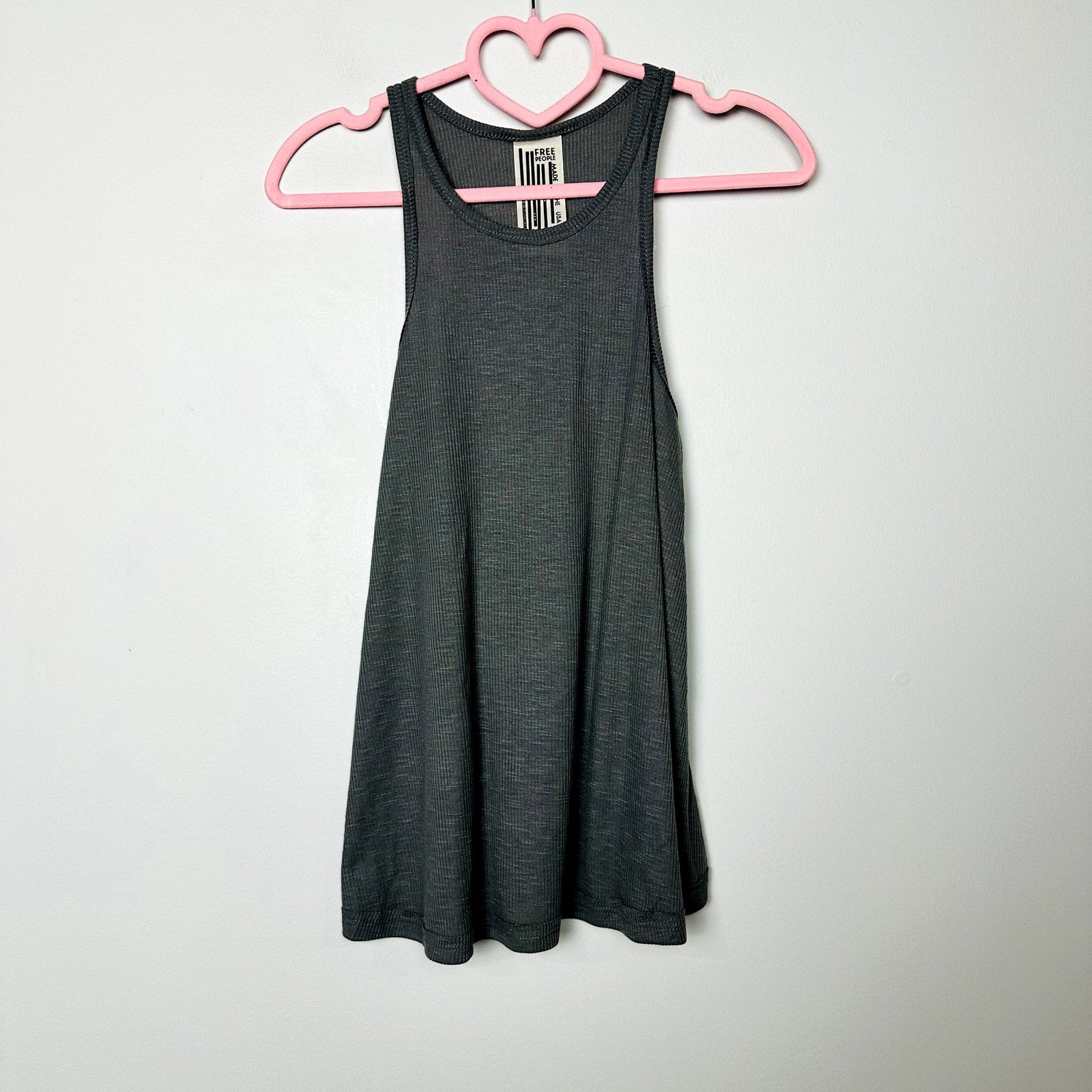 Free People NWOT Ribbed tank top Gray Size XS