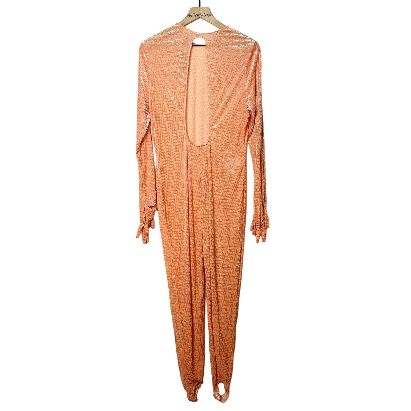 SKIMS NWT Peach Velvet Stirrup Catsuit Logo One-piece Jumpsuit Plus Size 4X