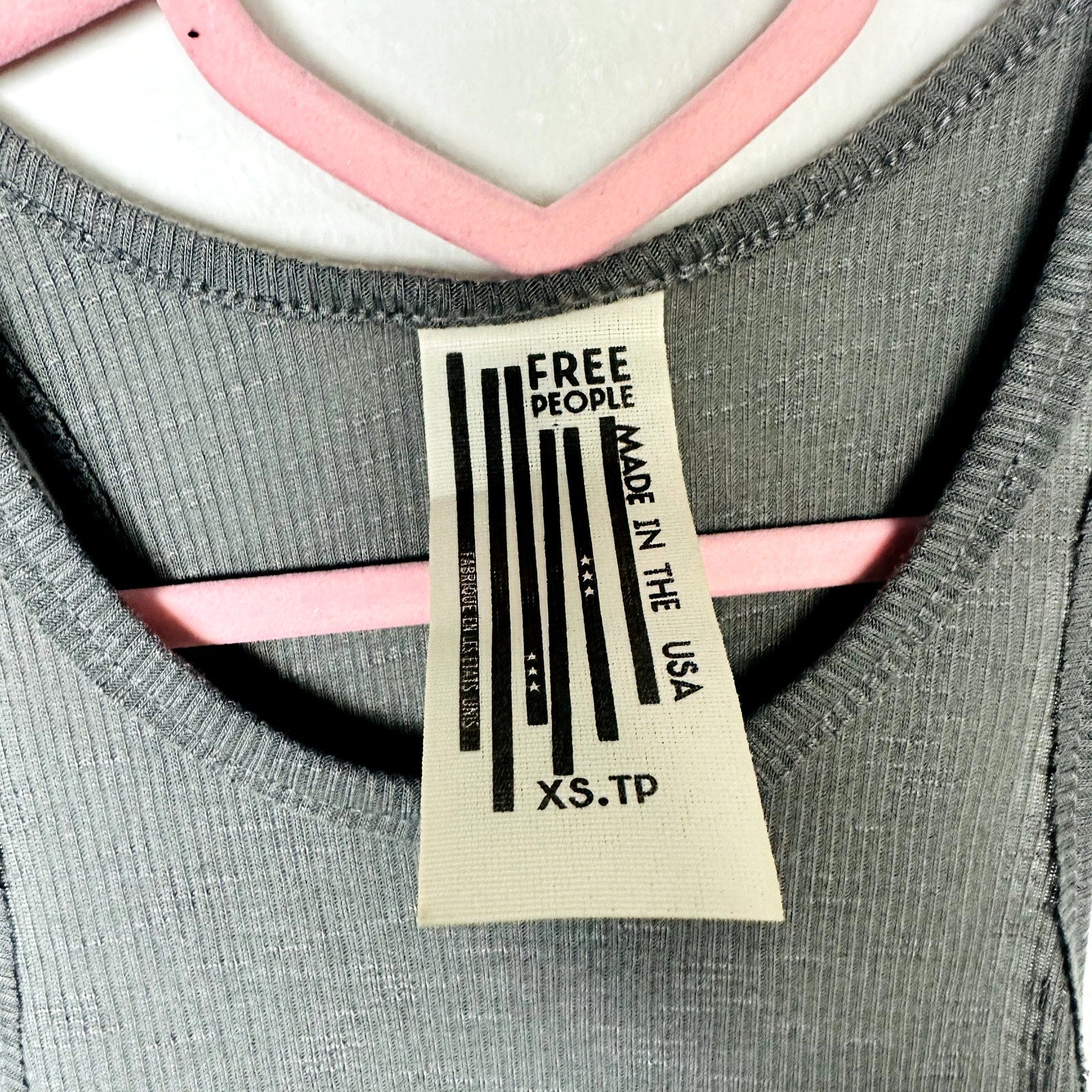 Free People NWOT Ribbed tank top Gray Size XS