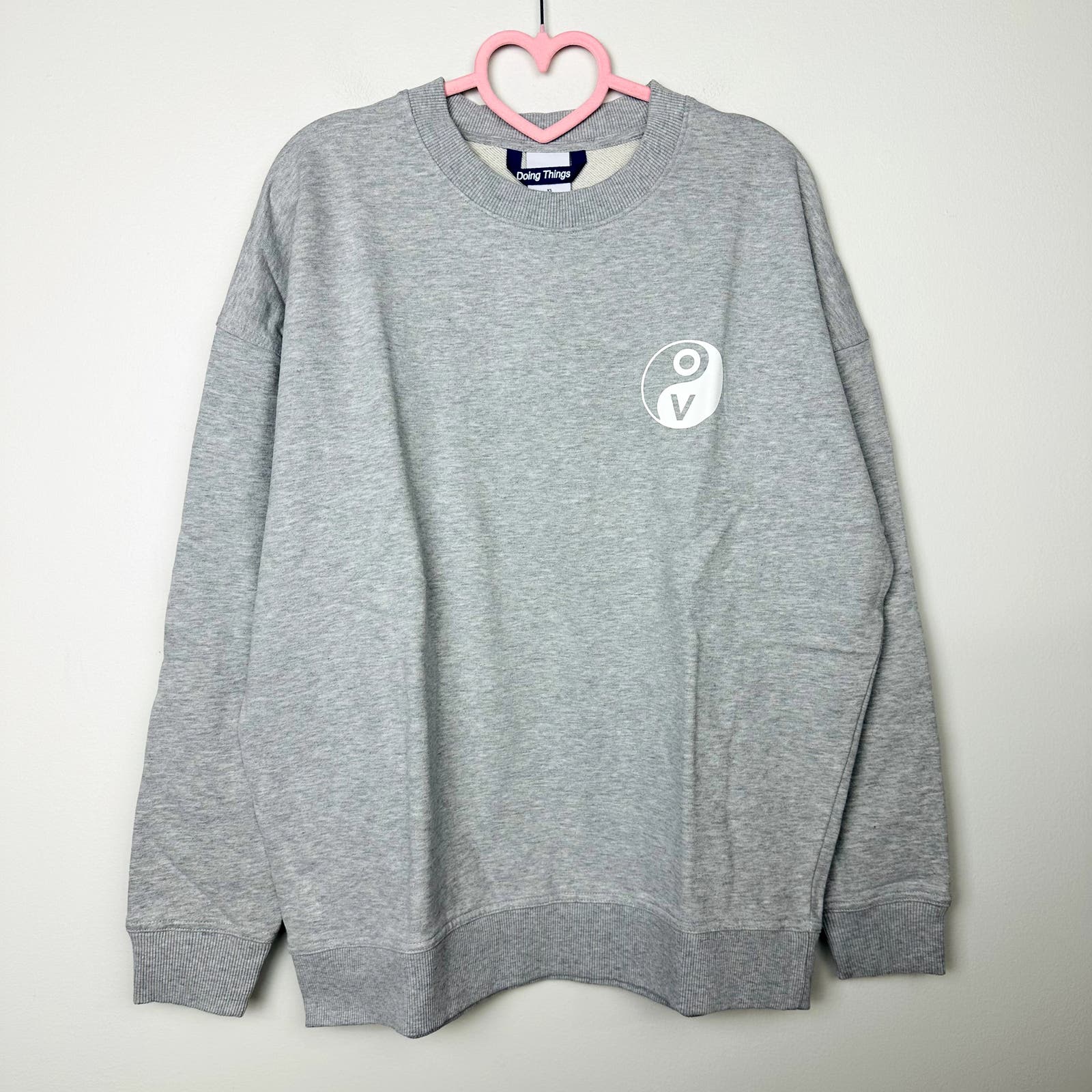 Outdoor Voices NWT OV Graphic Sweatshirt Move Your Body For Your Mind Heather Grey Size Small