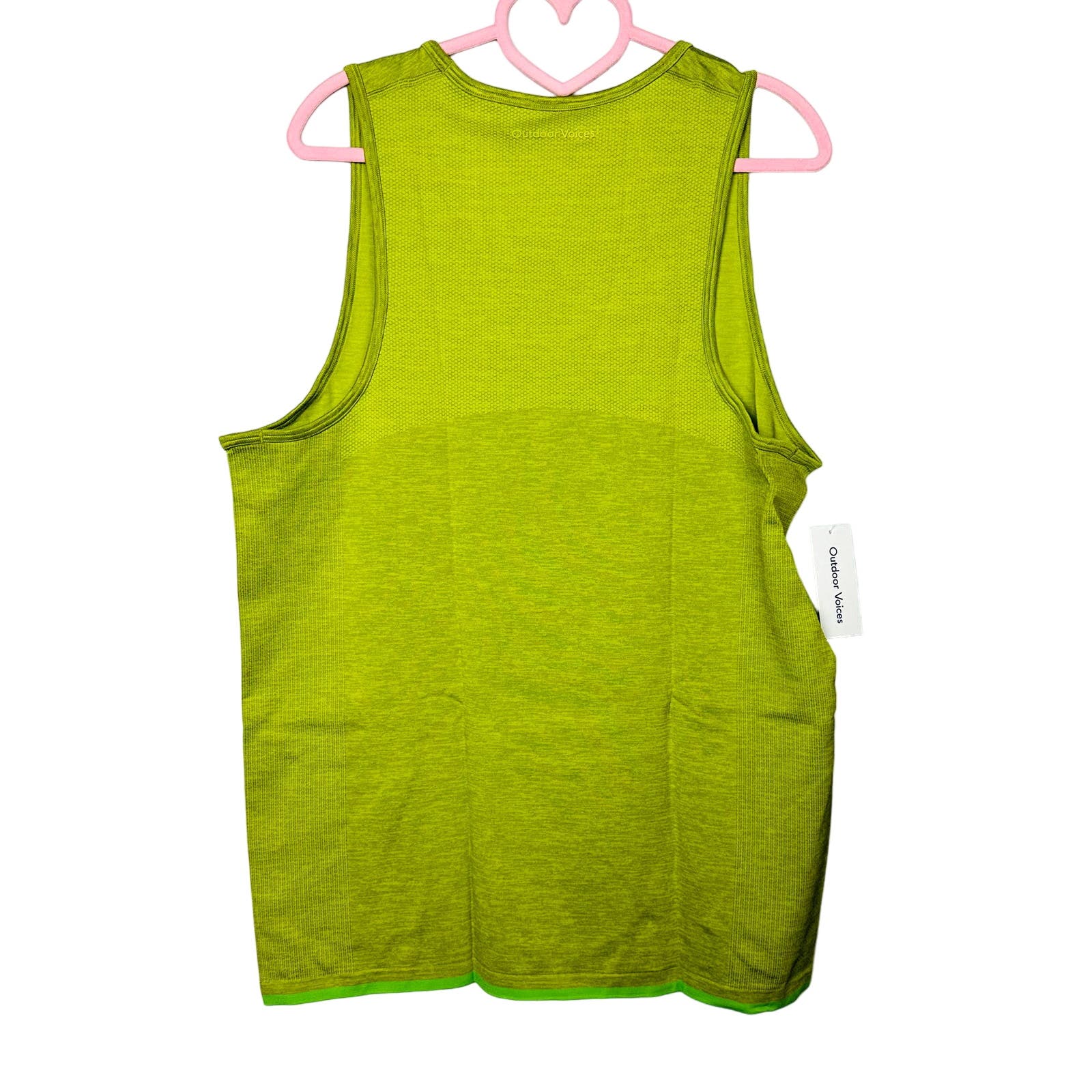 Outdoor Voices NWT Athletic Seamless Tank Green Apple Size Large