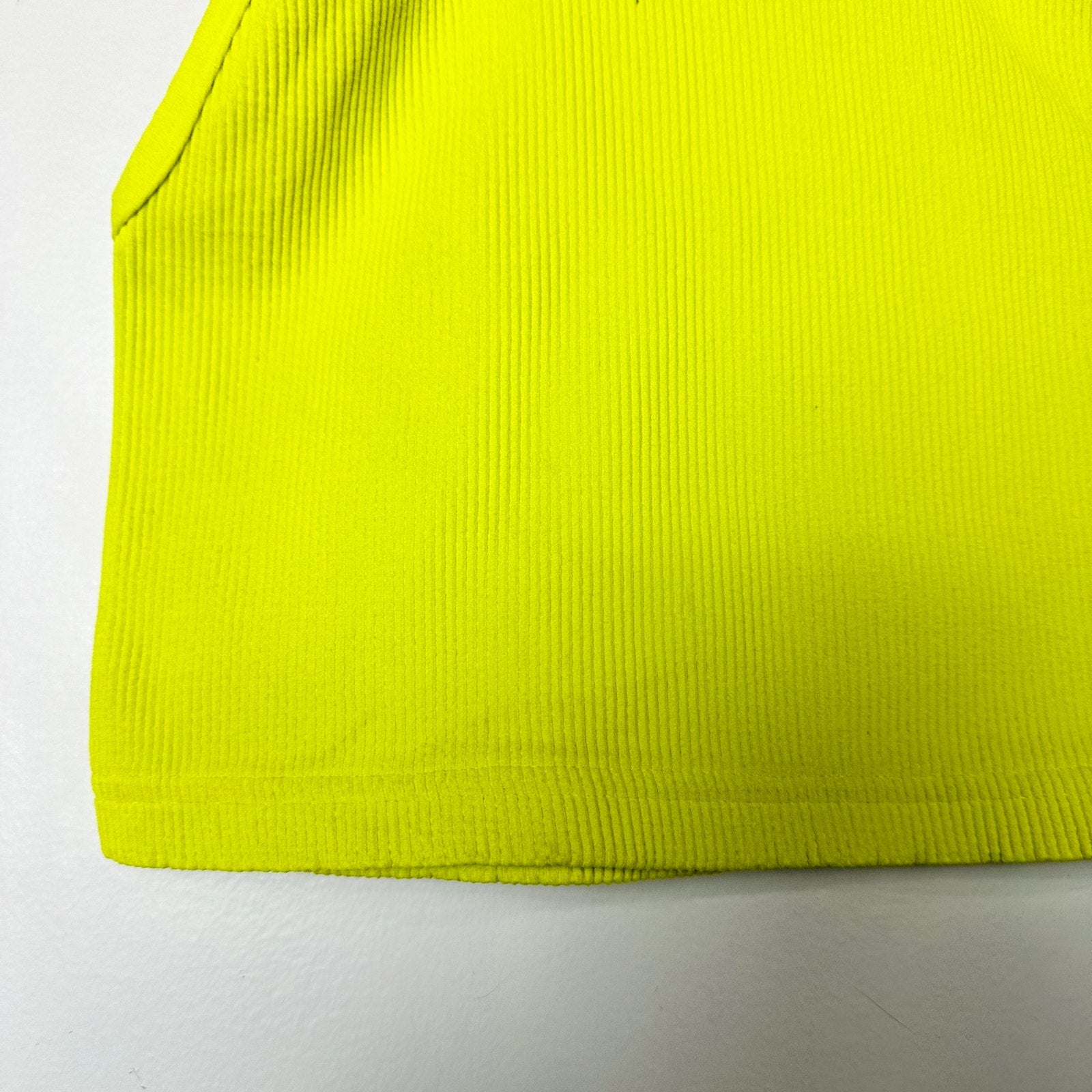 Free People NWOT Lime Rib Knit Racerback Crop Tank Top Size M/L