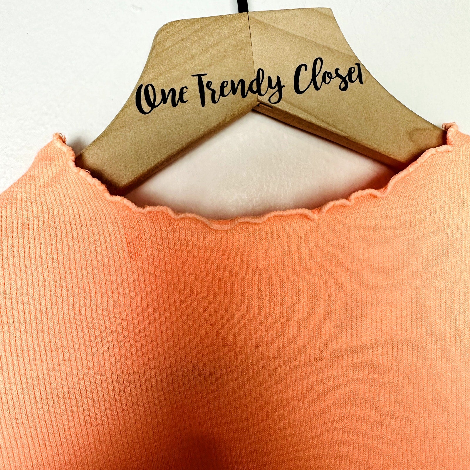 Free People NWOT Madeline Funnel Baby Tee Peach Size XS/S