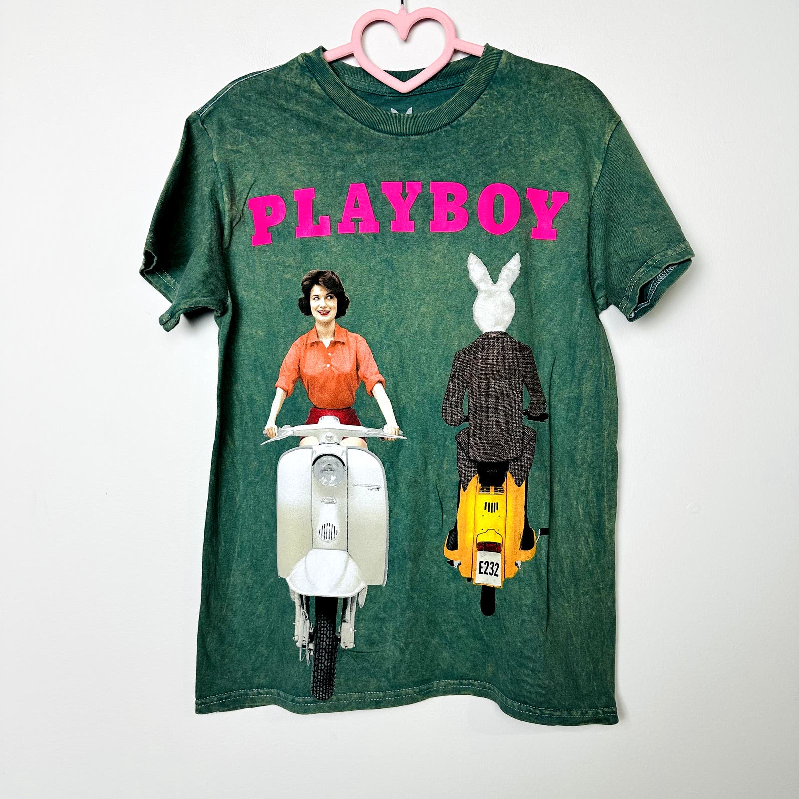 Playboy NWOT Bunny Green Rabbit Head Logo T Shirt Size S