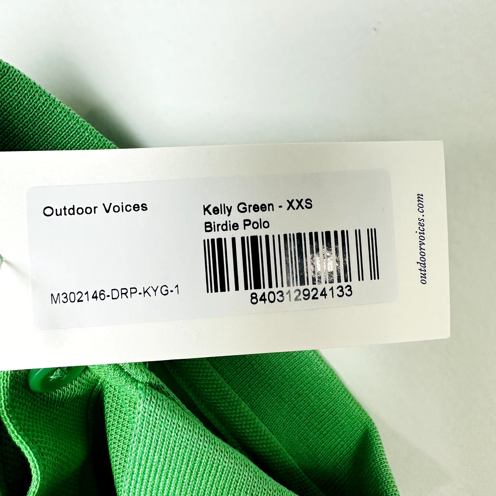 Outdoor Voices NWT Birdie Polo Kelly Green Size XXS