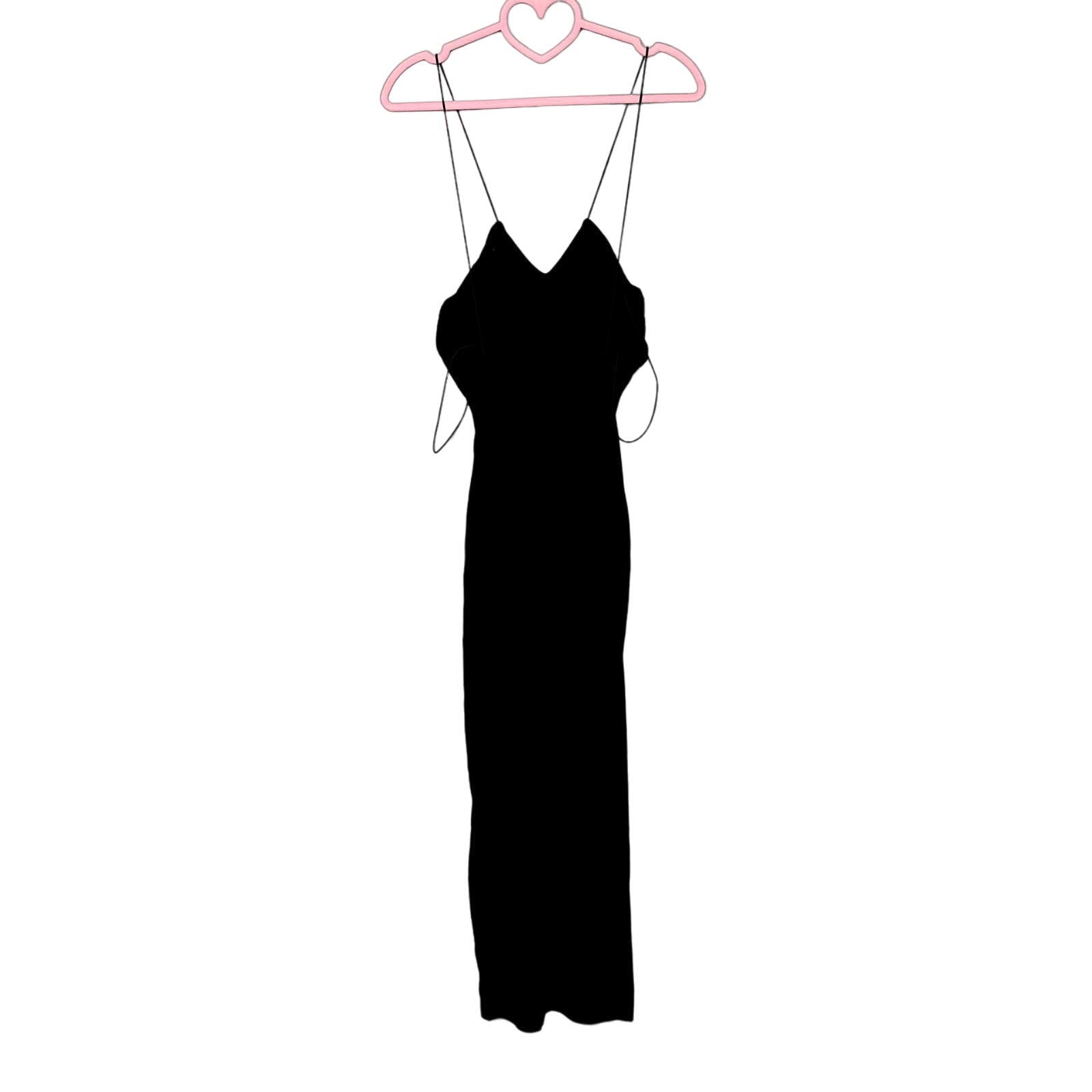 Ser.O.Ya NWT Black Brogan Jersey Bodycon Midi Dress Size Small