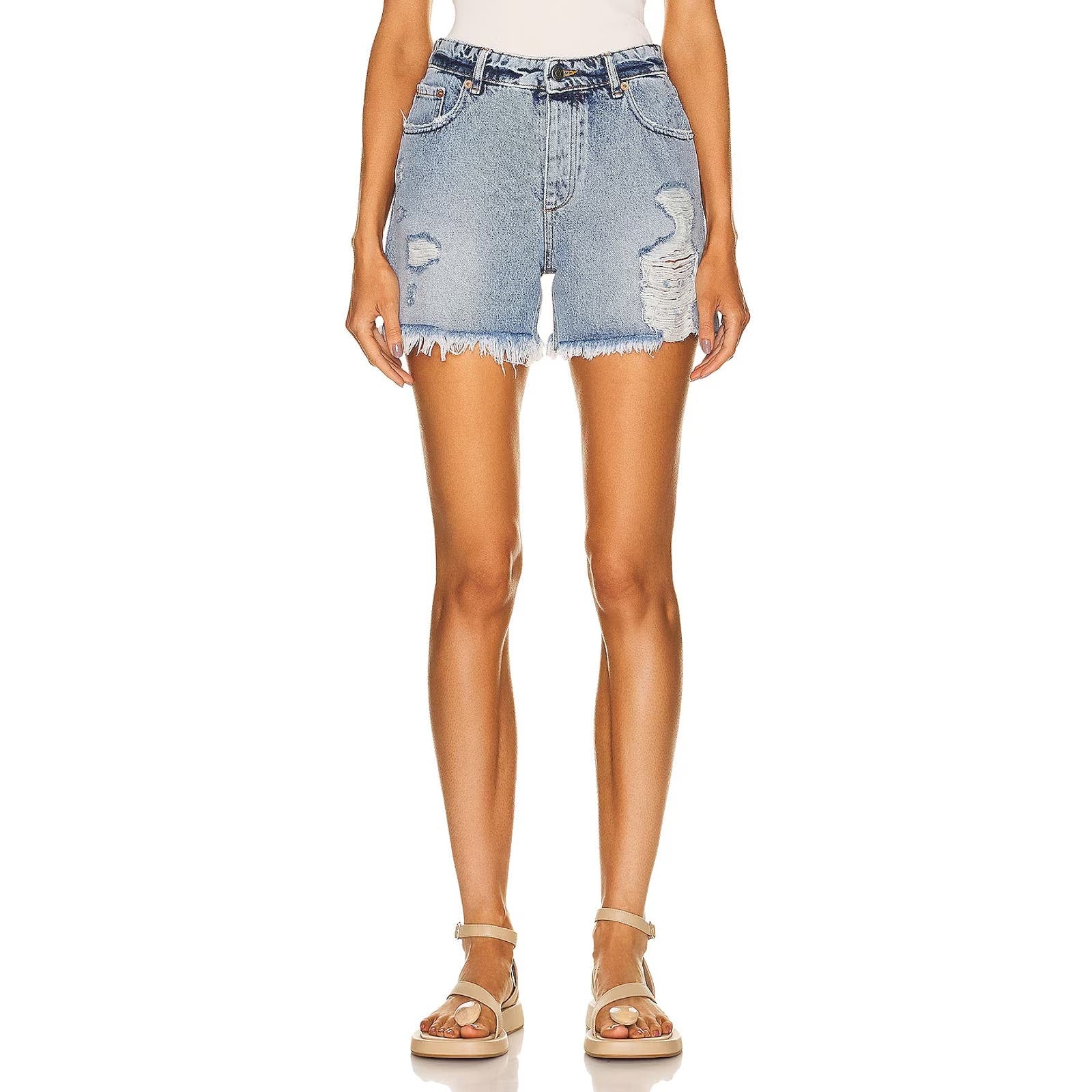 Ser.O.Ya NWT Revolve Sorrento Blue Mia Distressed Short Size 24