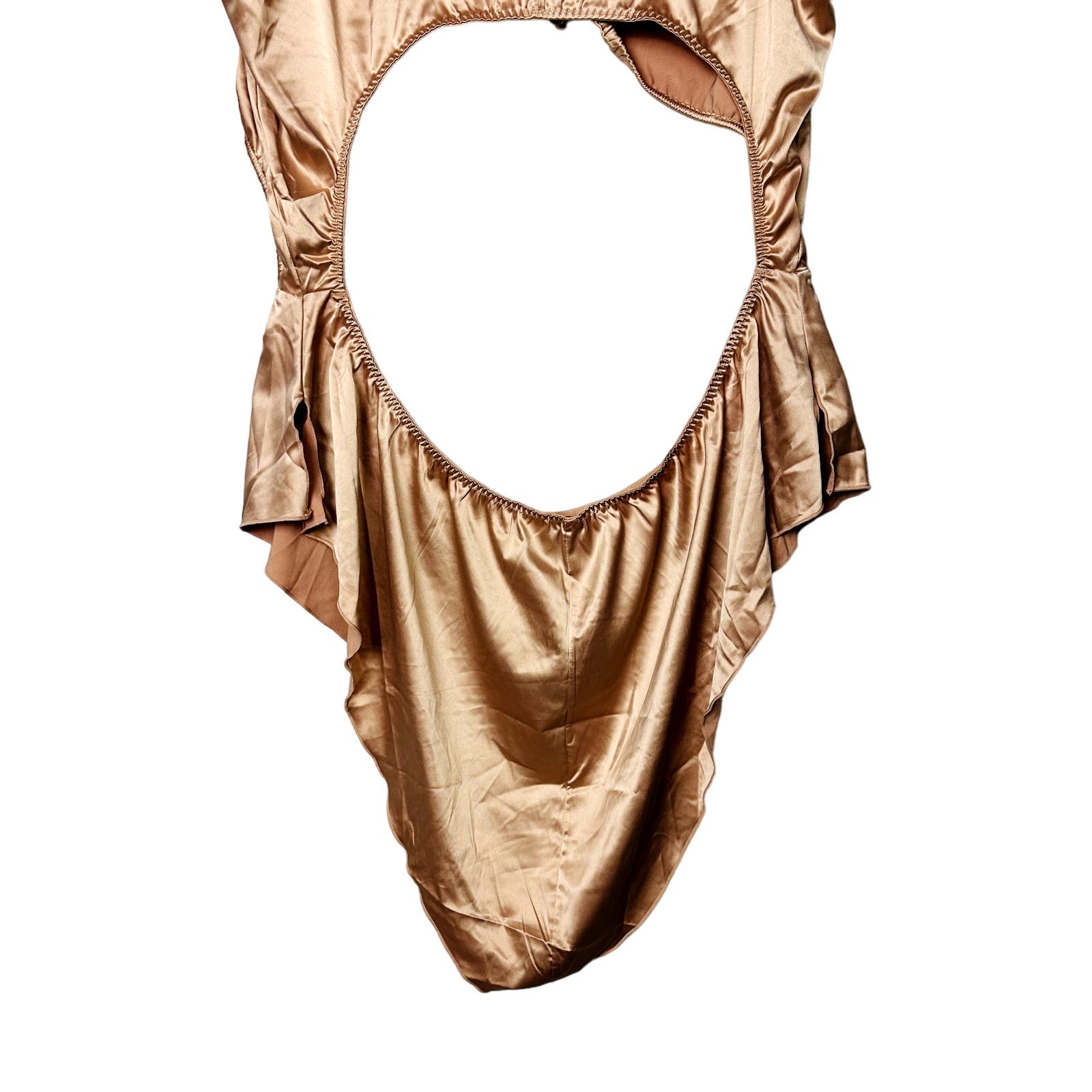 Skims NWT Pink Sand  Woven Shine Tie-Front Teddy Lingerie Size 3X