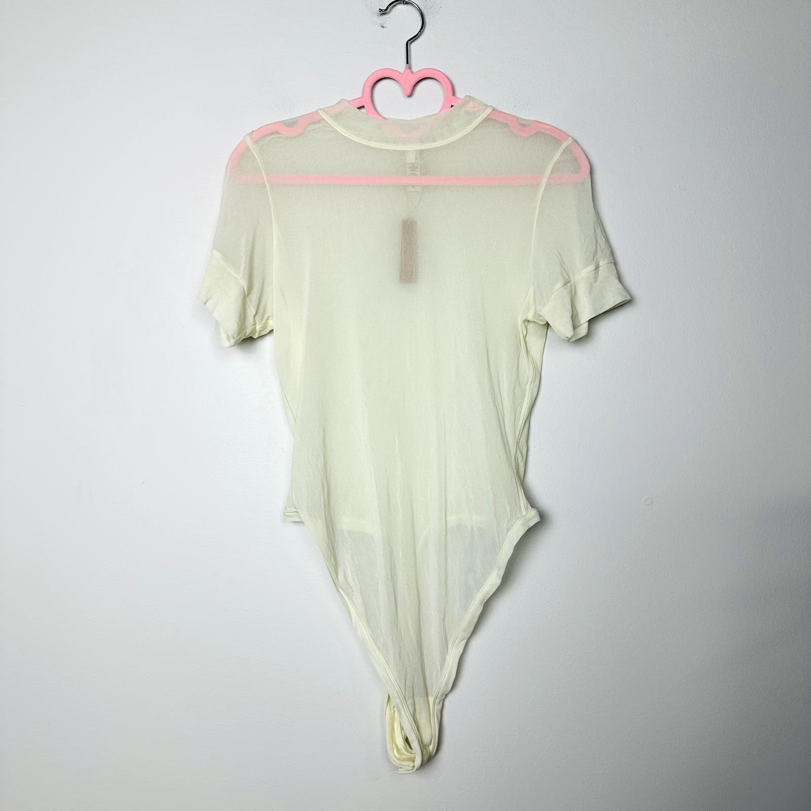 SKIMS NWT Bone Off-White Summer Mesh T-Shirt Bodysuit Size 3X