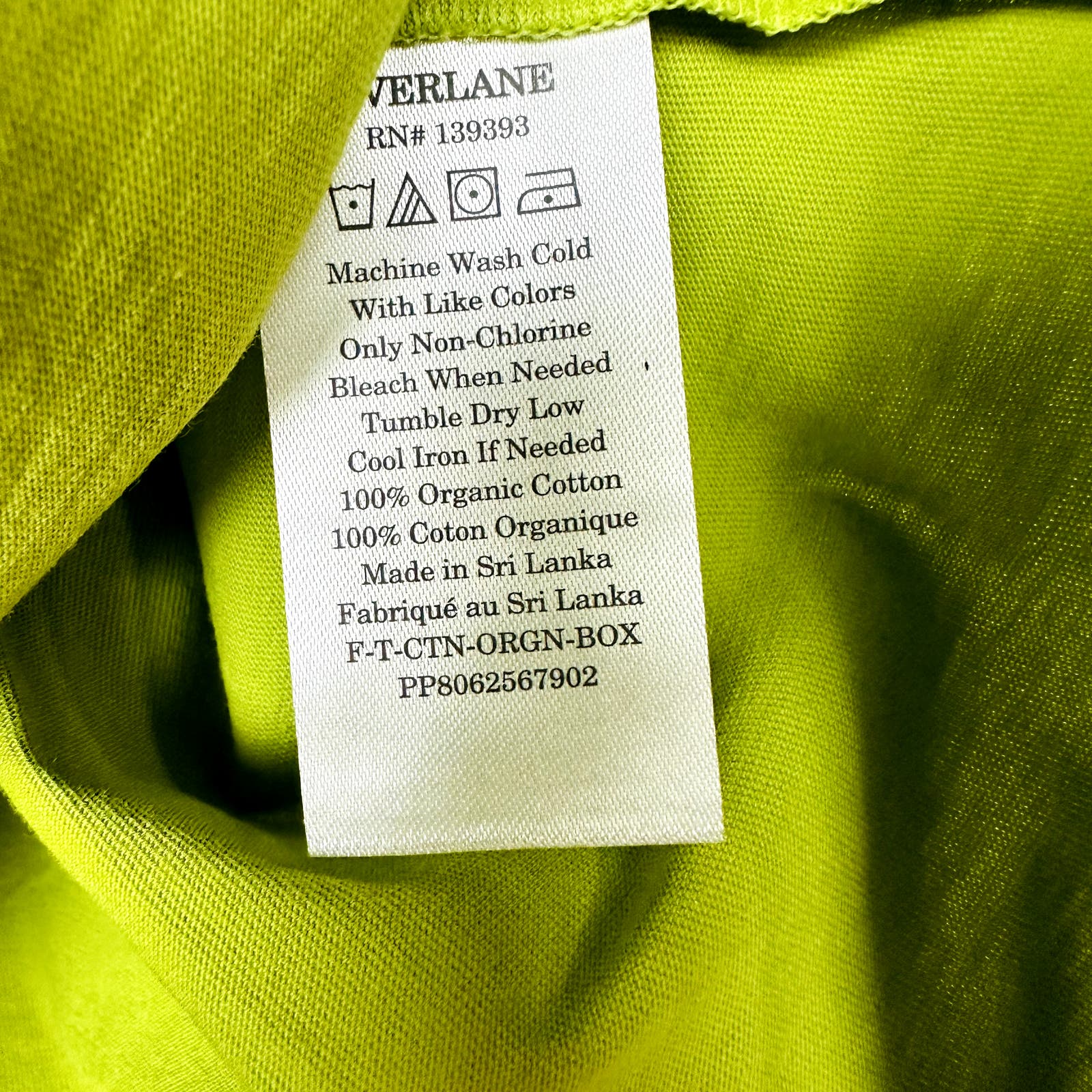 Everlane NWT Organic Cotton Boxy Short Sleeve Tee Green Size Small