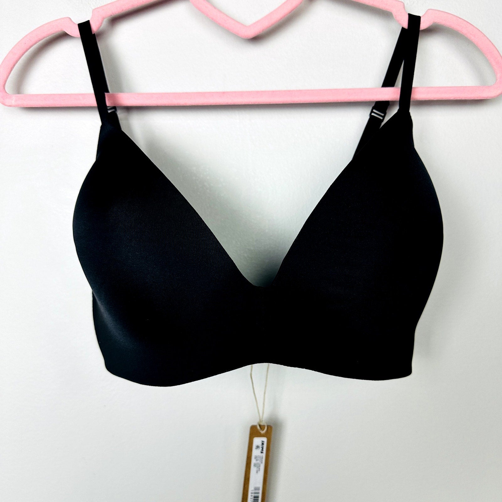 Skims NWT Onyx Wireless Lightly Lined Seamless Bralette Bra 32DD
