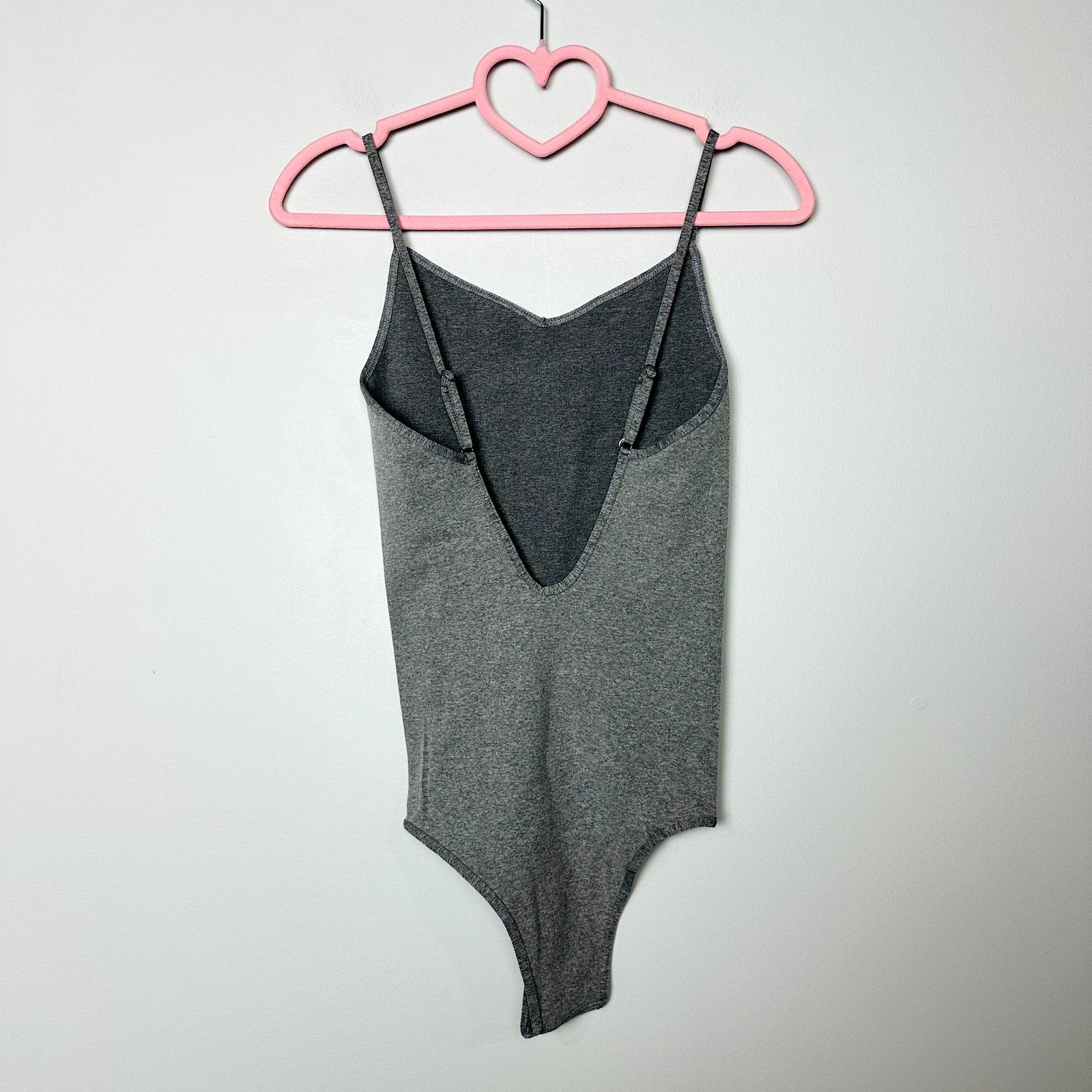 Free People Intimately NWOT Gray V-Neck Bodysuit Size XS/S