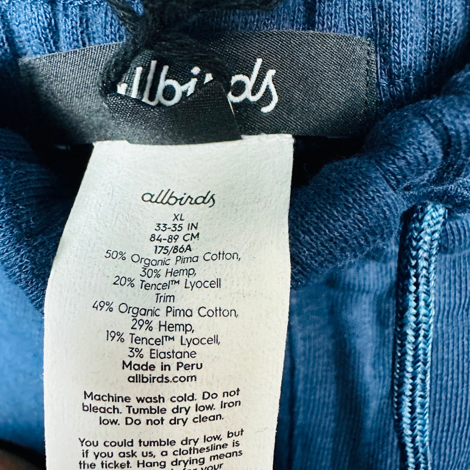Allbirds NWT R&R True Navy R&R Sweatpants Jogger Pants Size X-Large