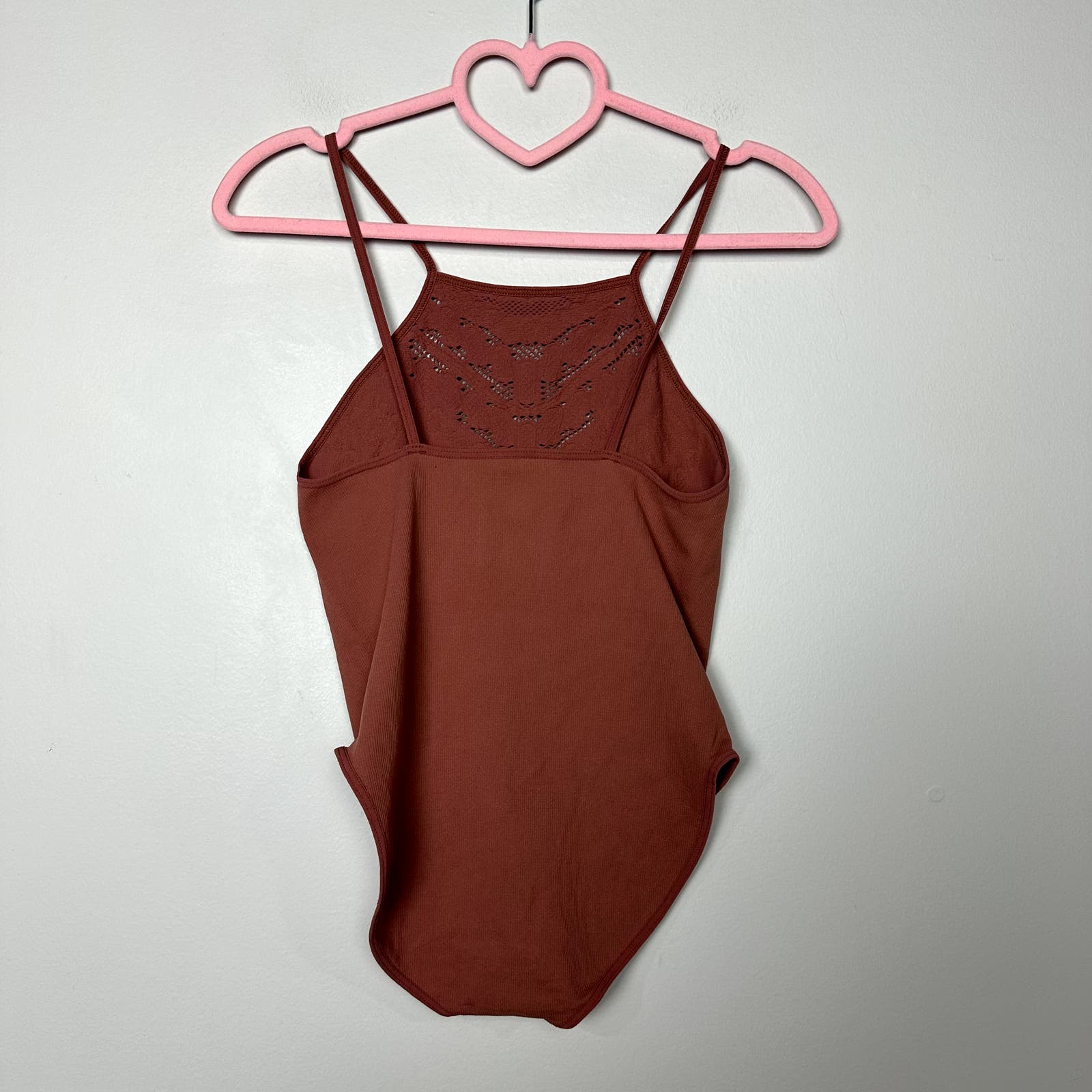 Free People Intimately NWOT Mauve Deep Pink Solstice Bodysuit Size M/L